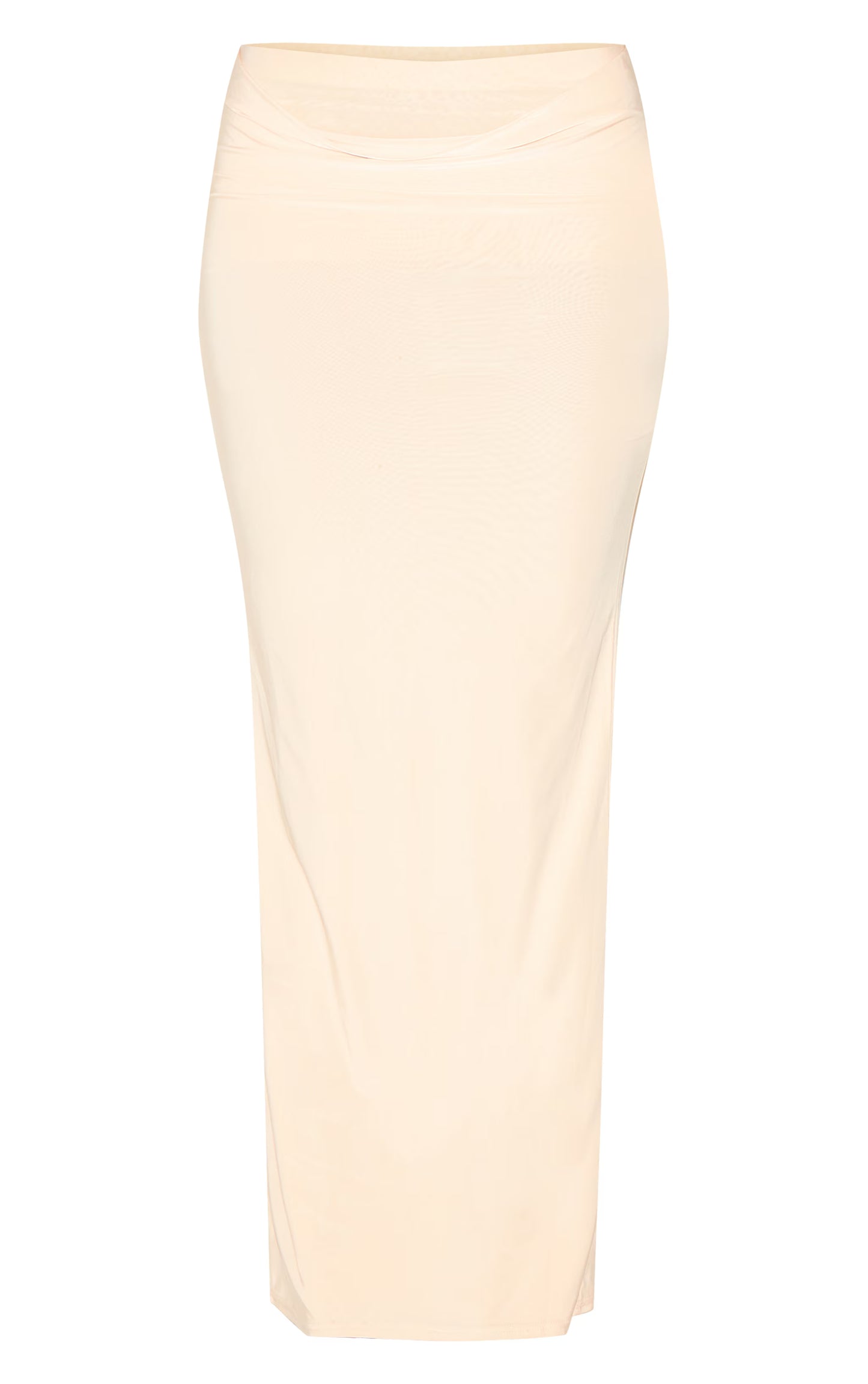 Butter Yellow Double Layer Slinky Maxi Skirt