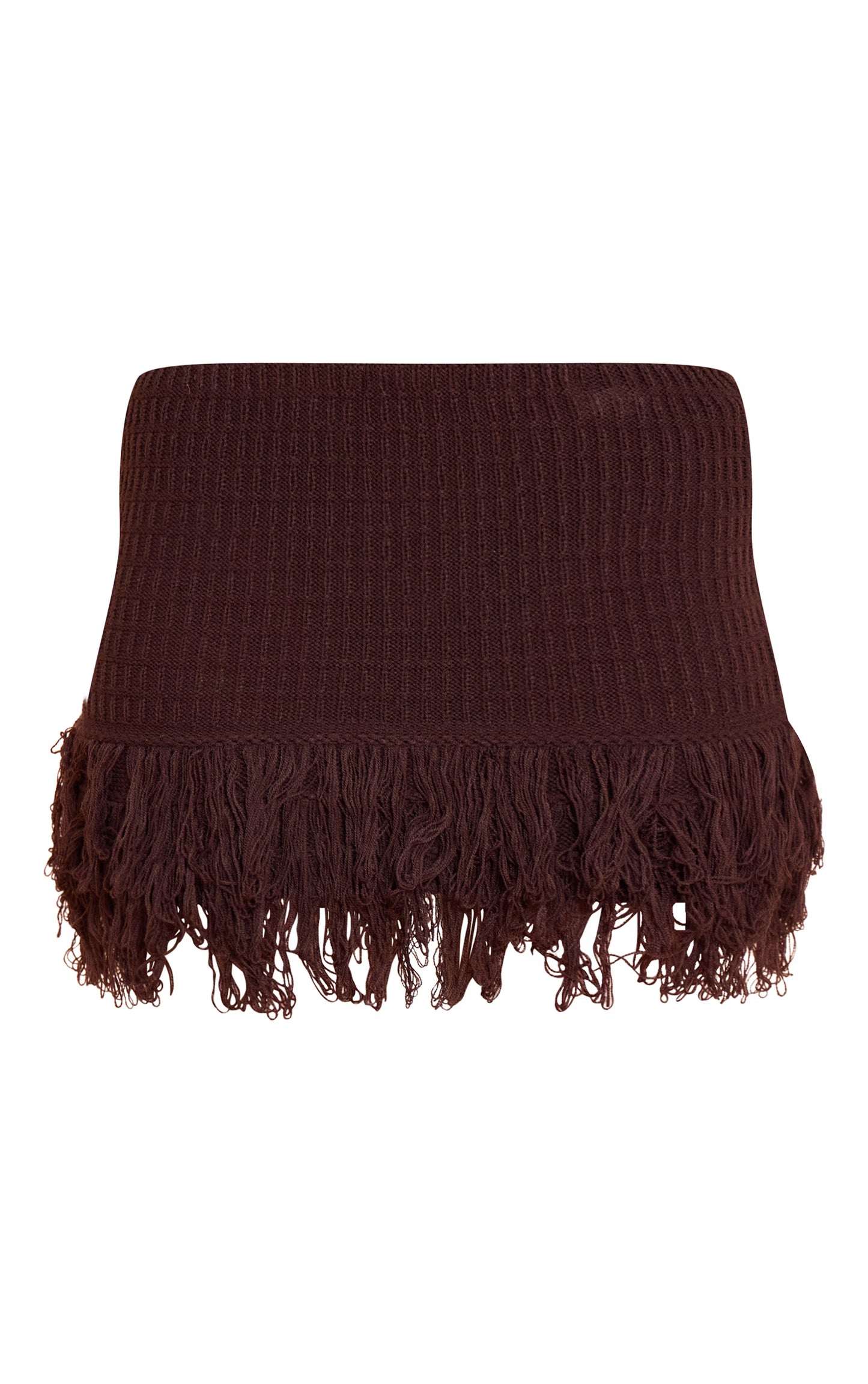 Chocolate Loop Knit Mini Skirt
