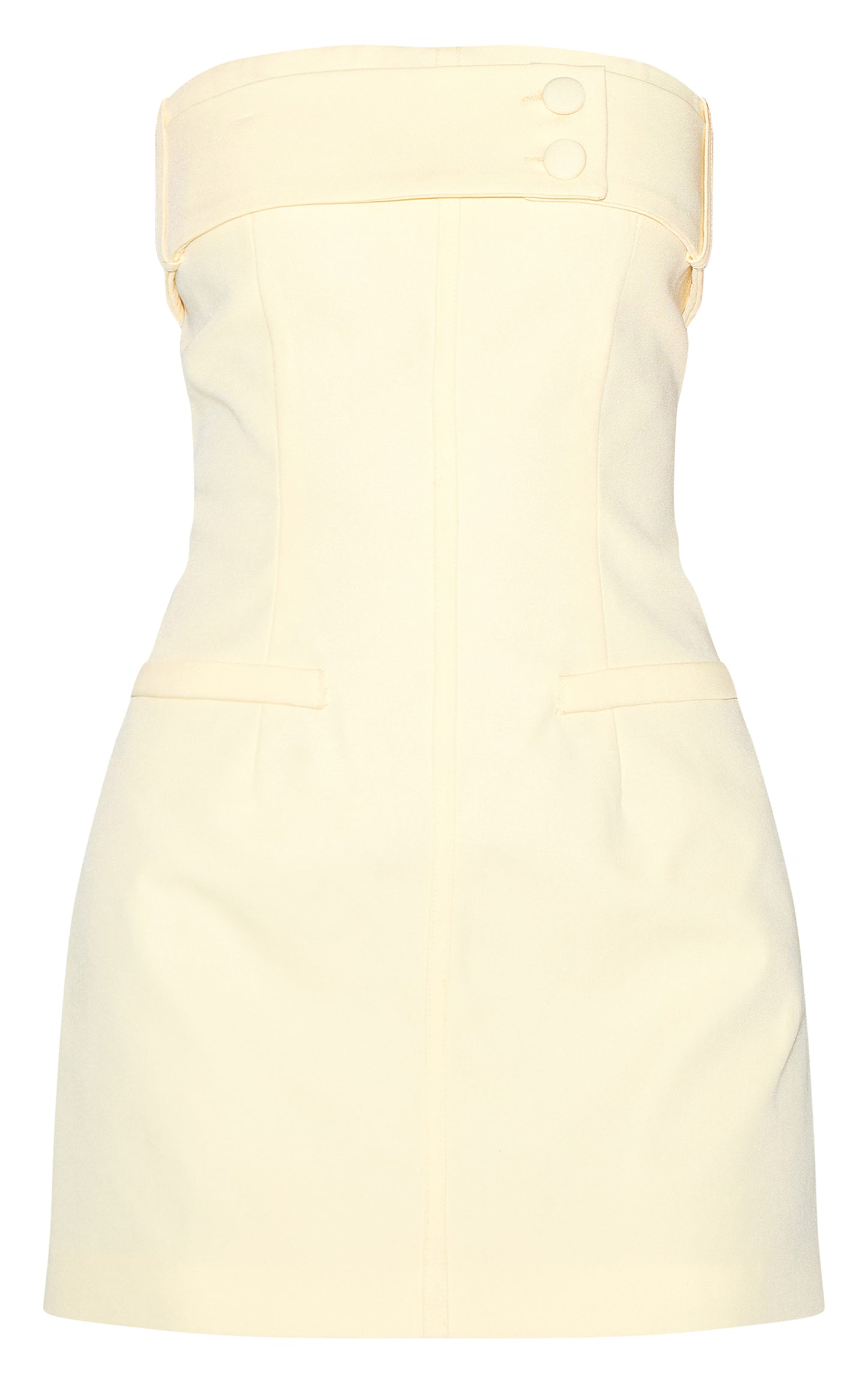 Lemon Woven Belt Detail Shift Dress
