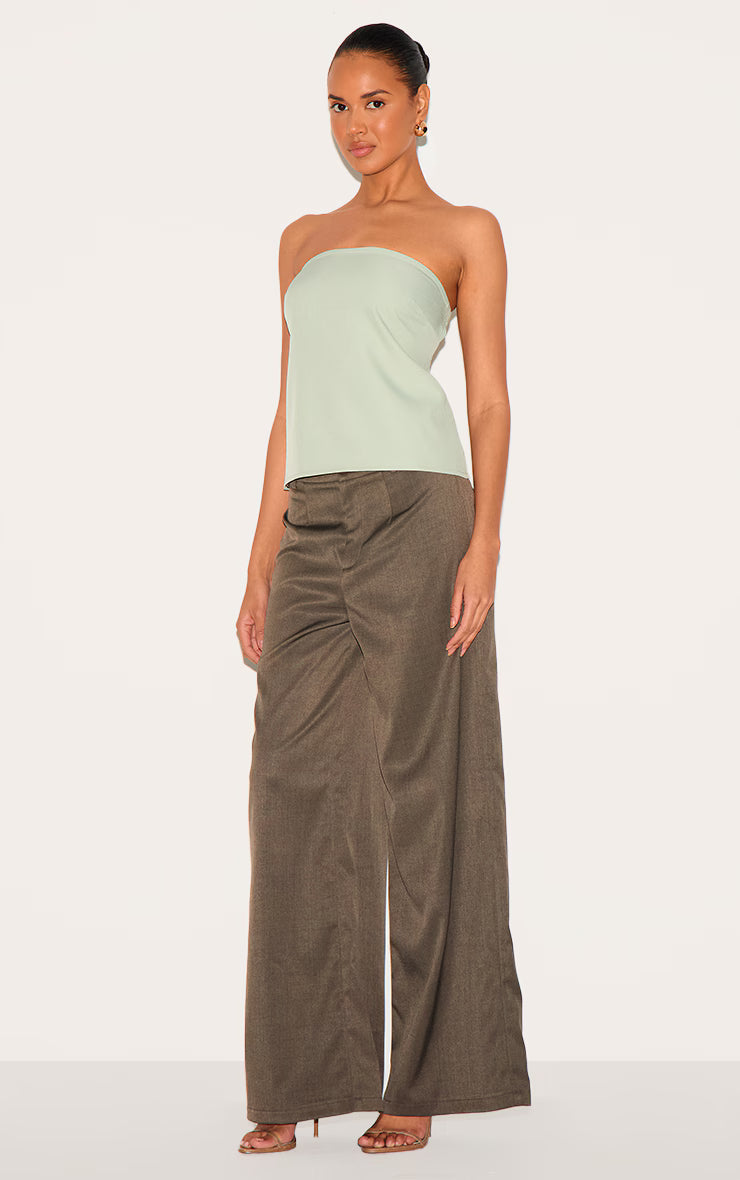 Sage Boxy Woven Bandeau