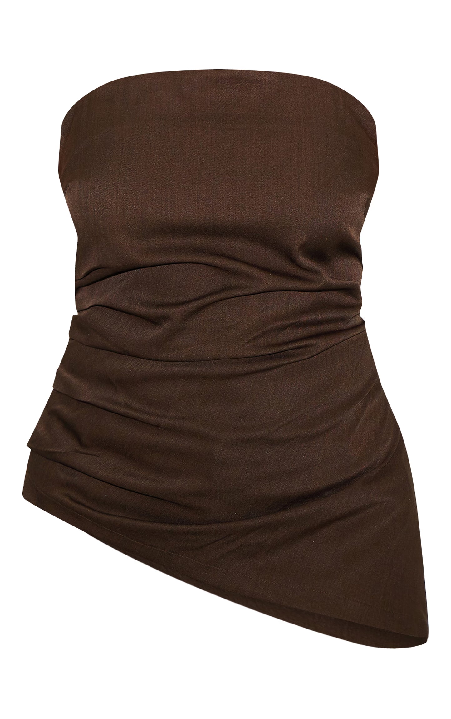 Plus Deep Chocolate Tailored Woven Top