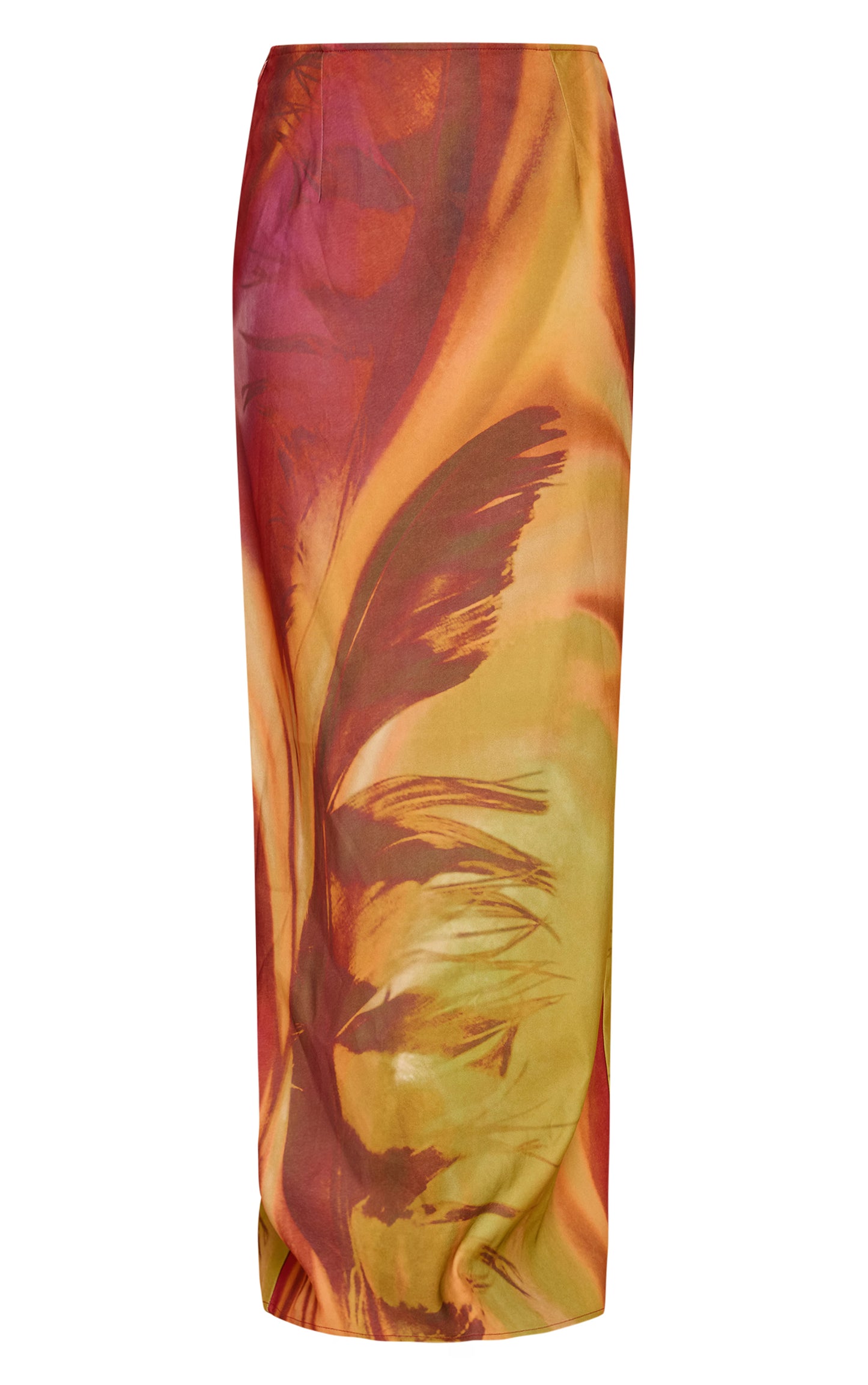 Multi Flower Print Woven Maxi Skirt