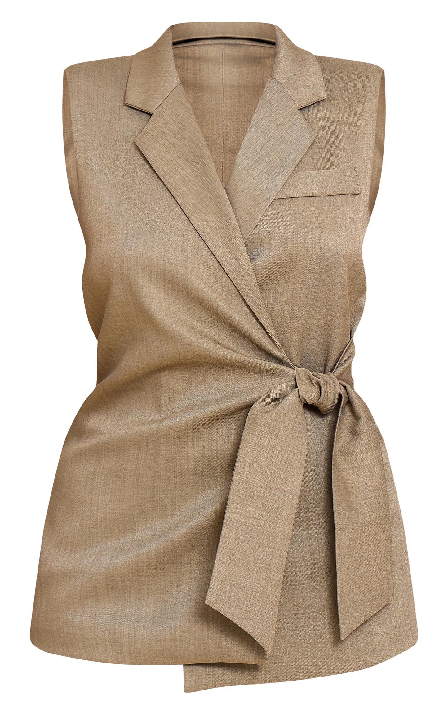 Olive Tie Waist Vest