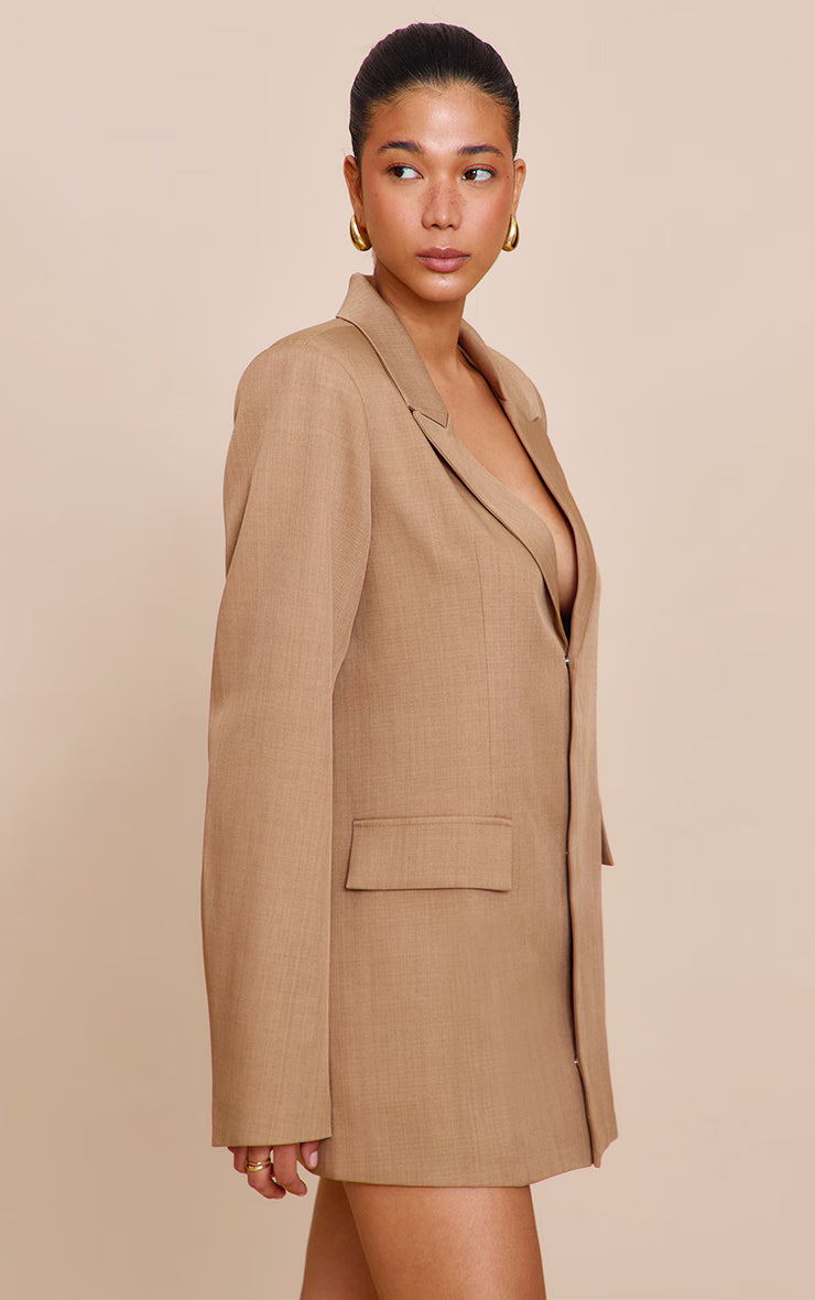 Brown Blazer Dress