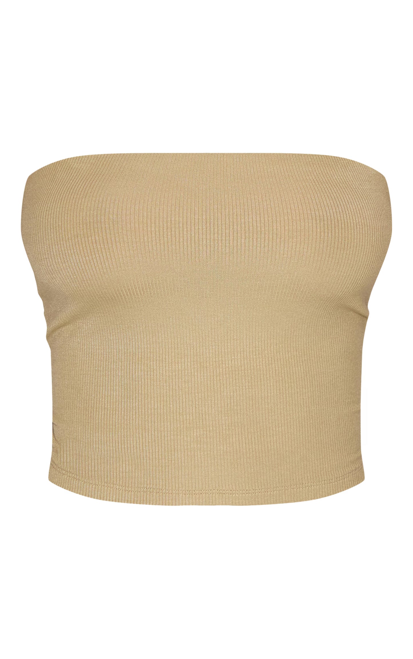 Stone Soft Rib Bandeau Top