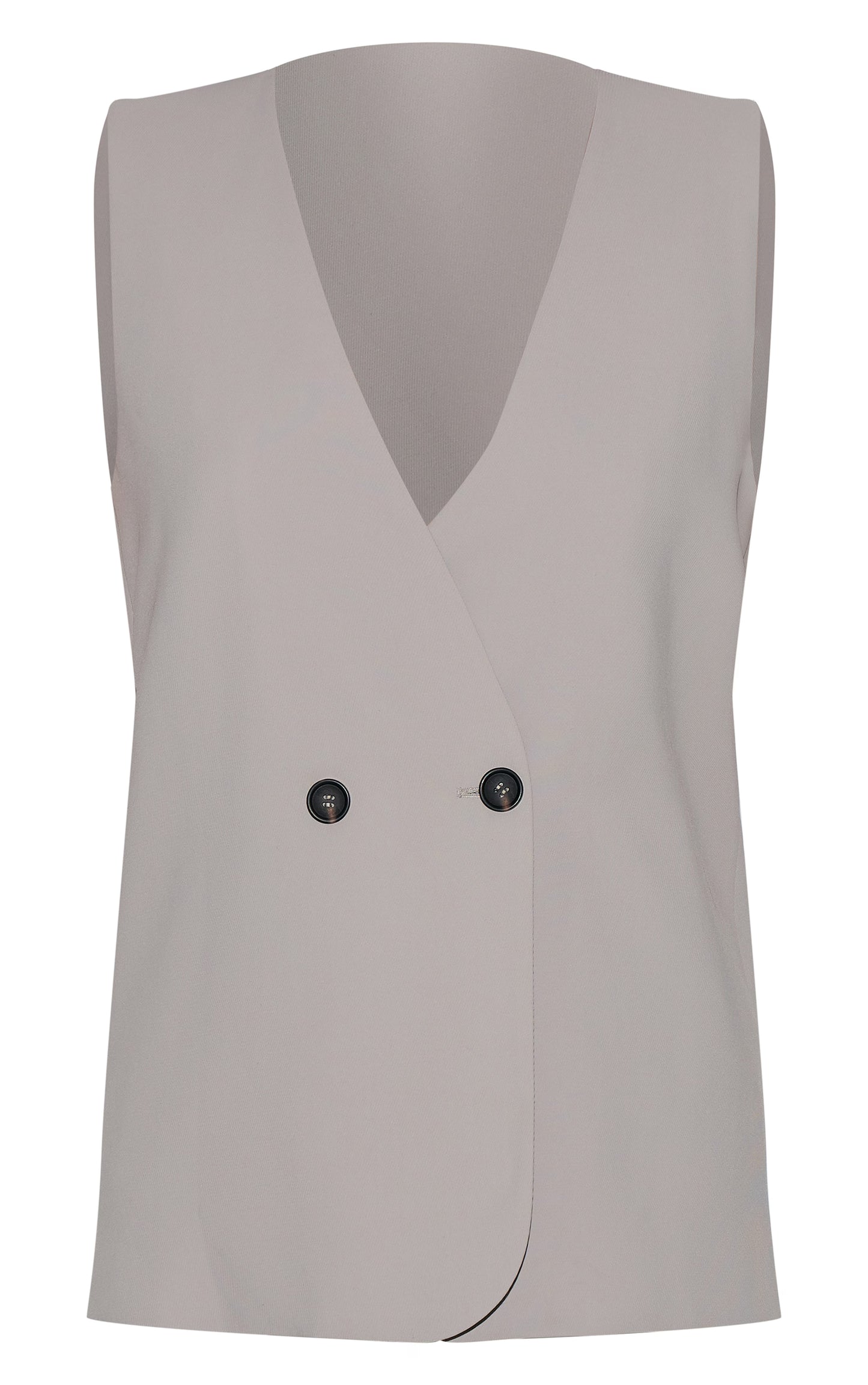 Tall Ash Grey Boxy Oversized Vest