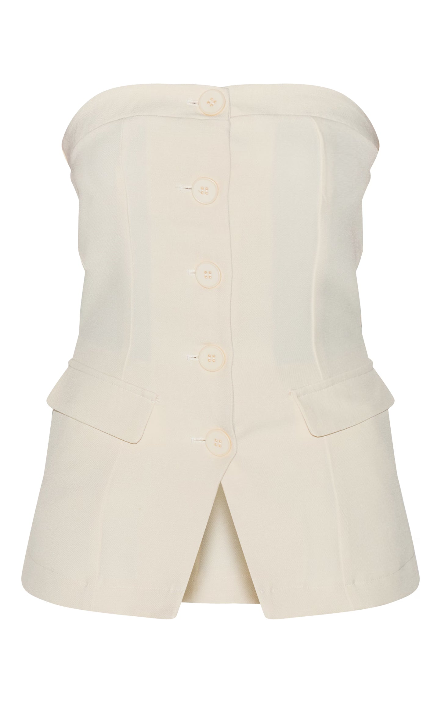 Cream Premium Tailored Woven Top