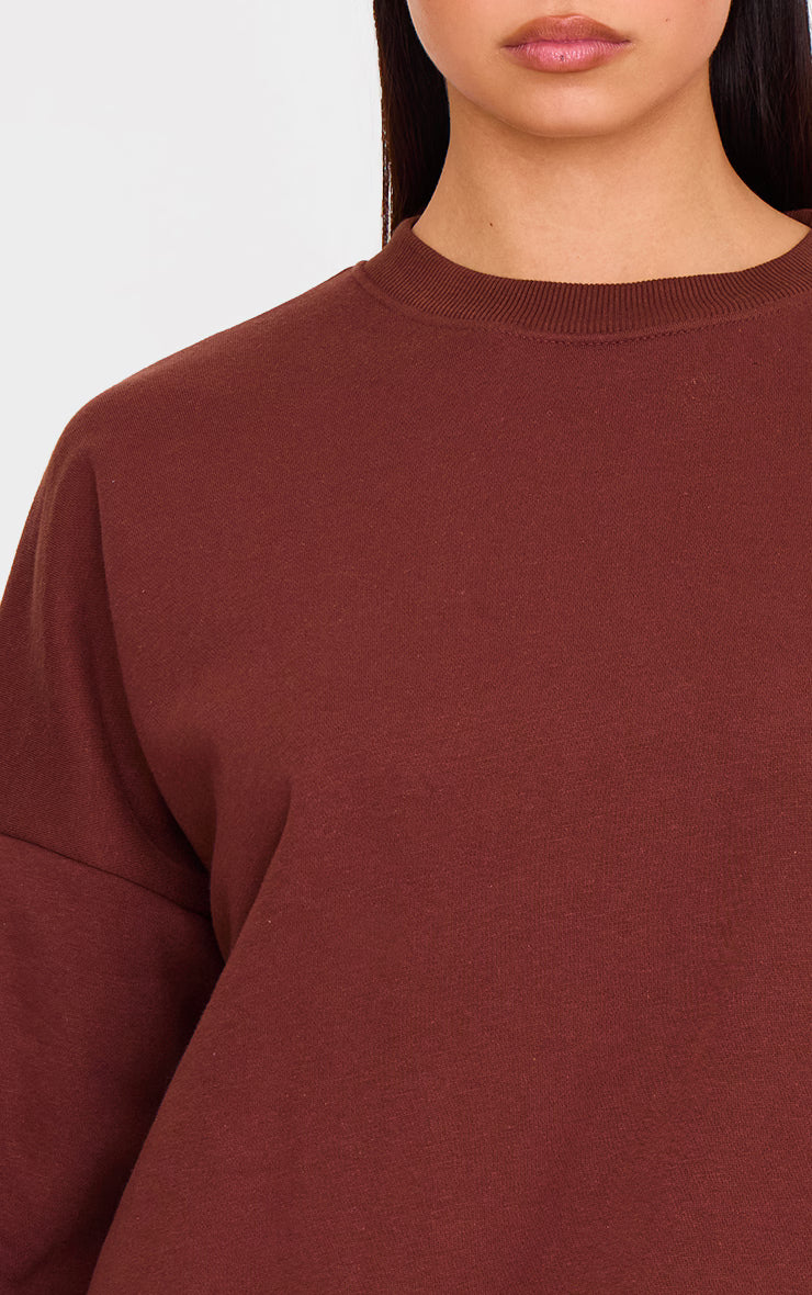 Chocolate Oversized Long Sleeve Sweatshirt
