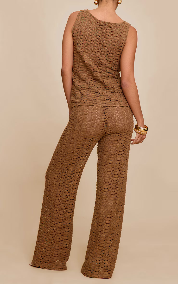 Olive Mid Rise Straight Leg Pant