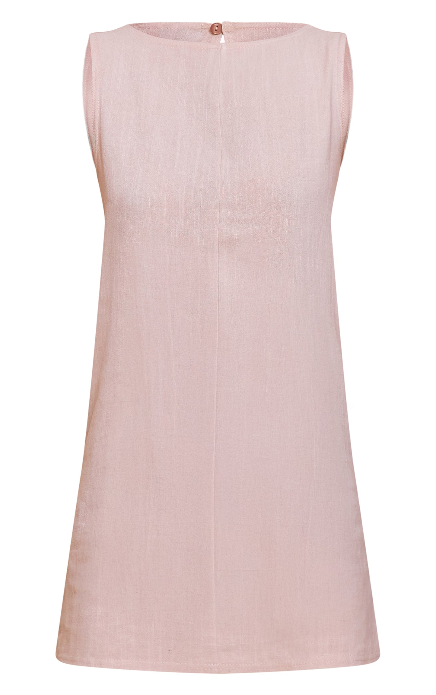 Natural Textured Boat Neck Boxy Shift Dress