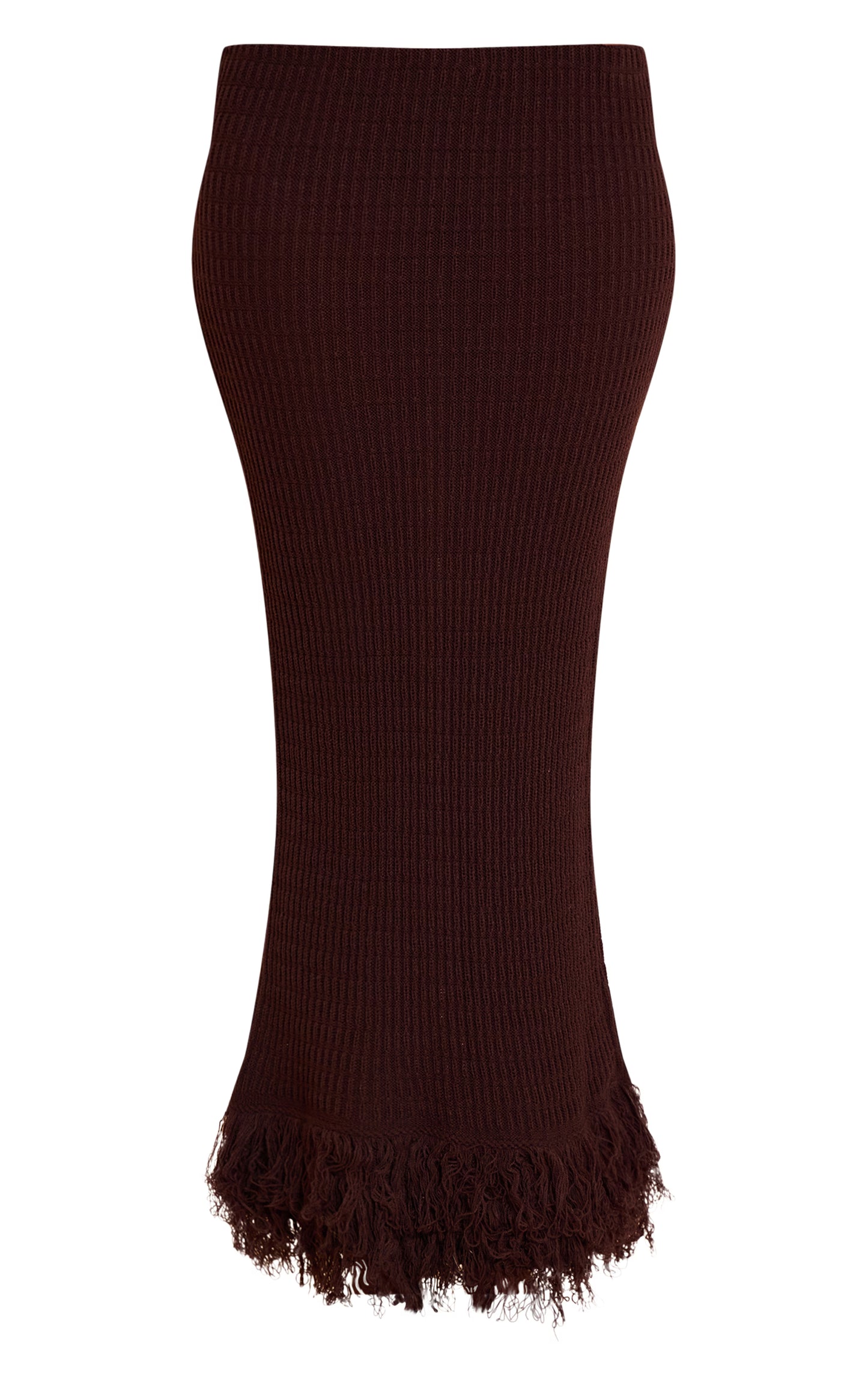 Chocolate Loop Knit Maxi Skirt