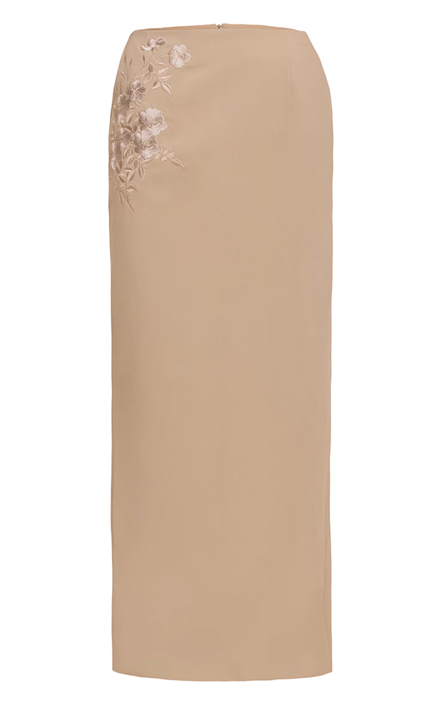 PLT Label Stone Woven Embroidered Low Rise Maxi Skirt