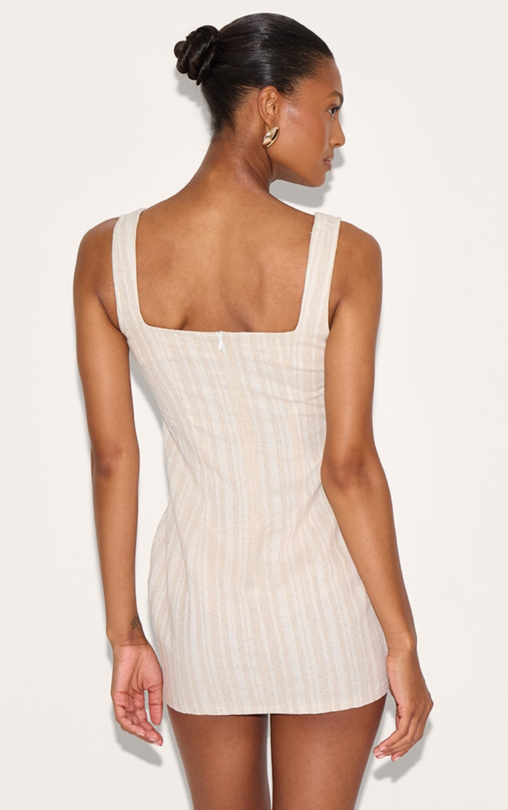 Stone Striped Pocket Detail Dress