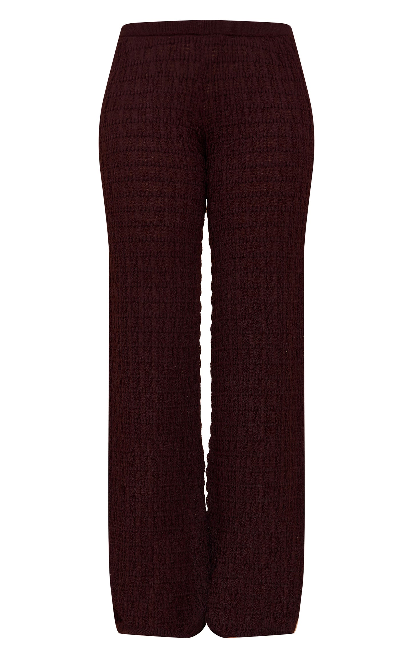 Chocolate Textured Knit Pant