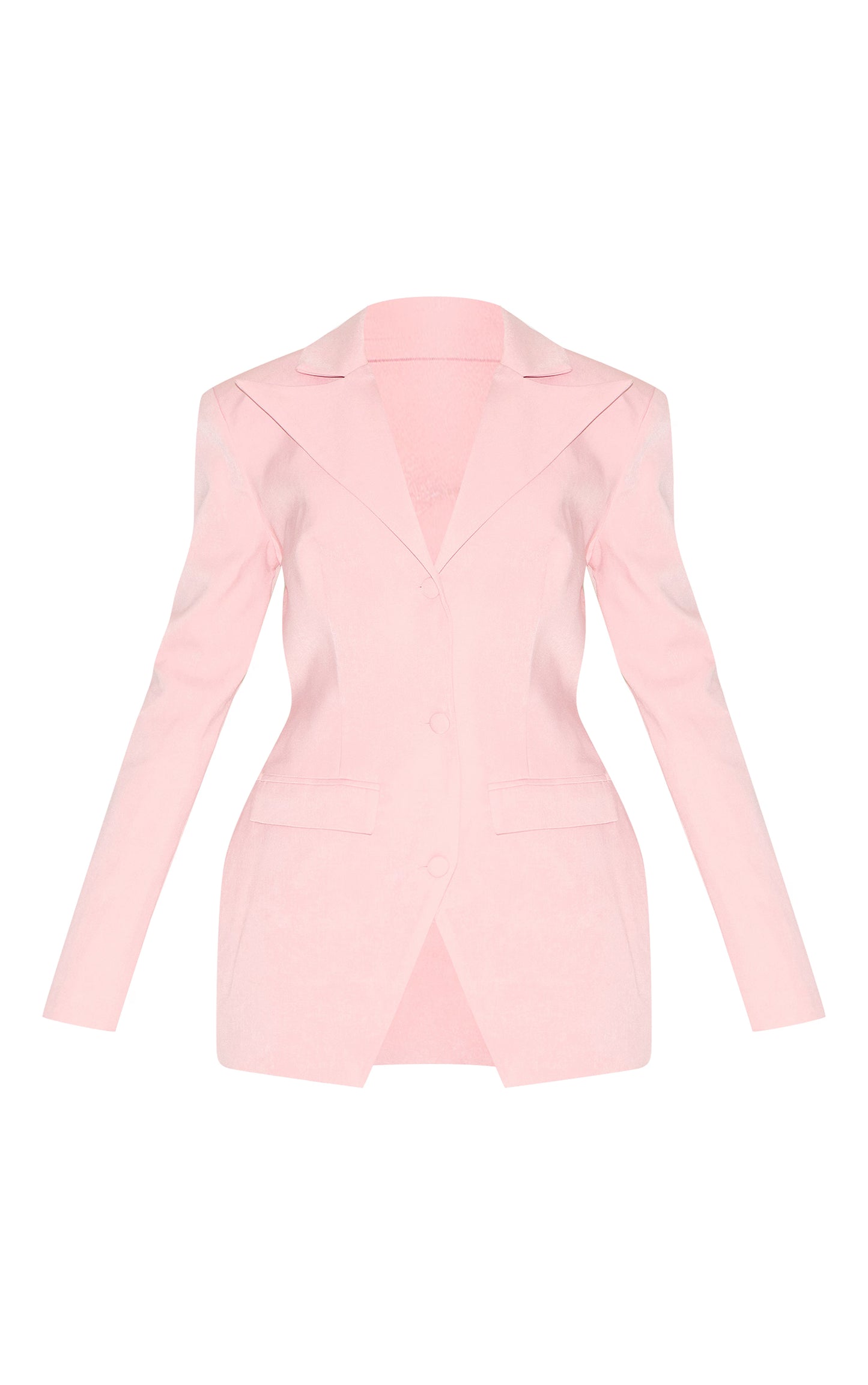 Shape Blush Linen Look Split Hem Cinched Adjustable Waist Blazer