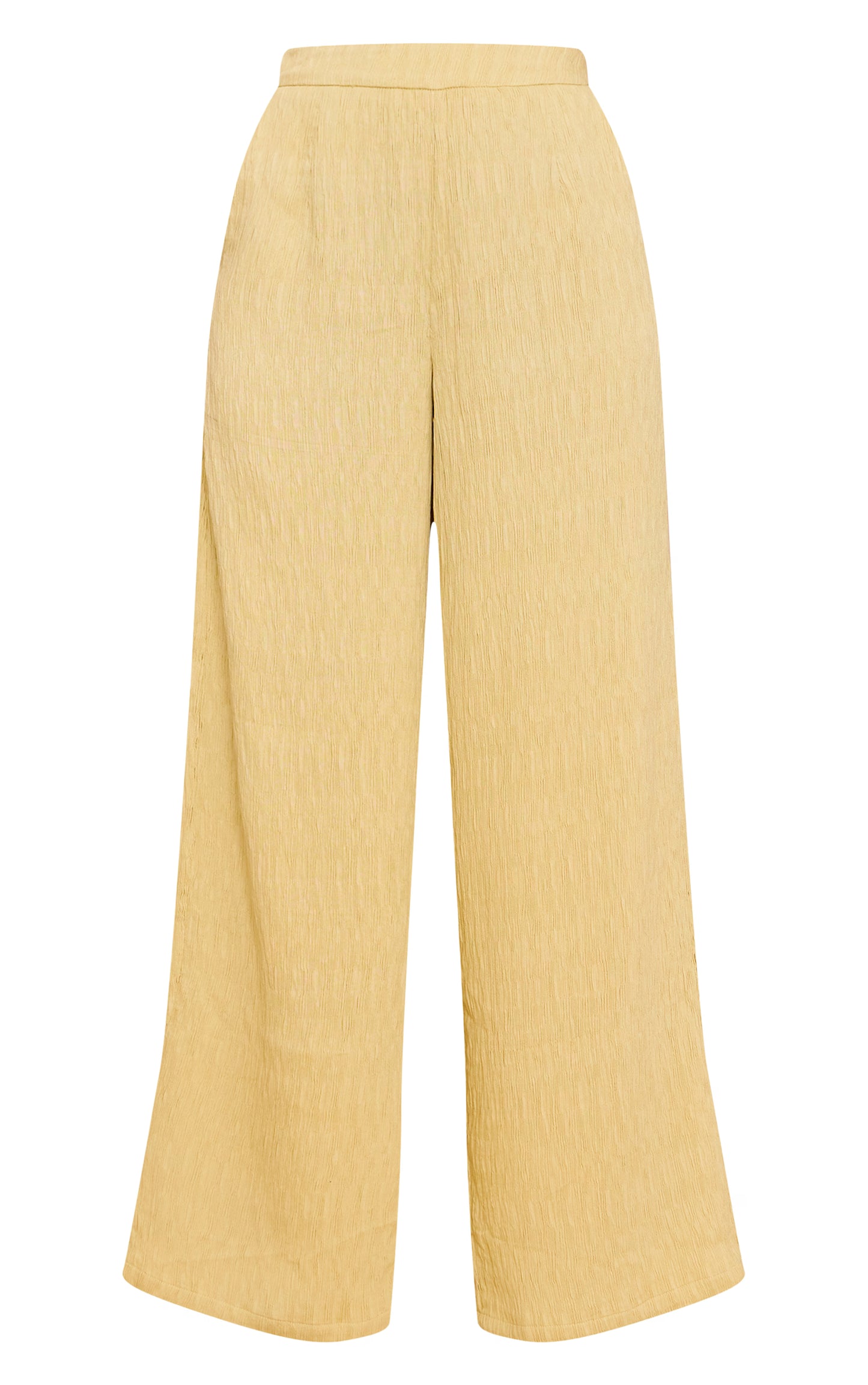 Lemon Textured Wide Leg Pant