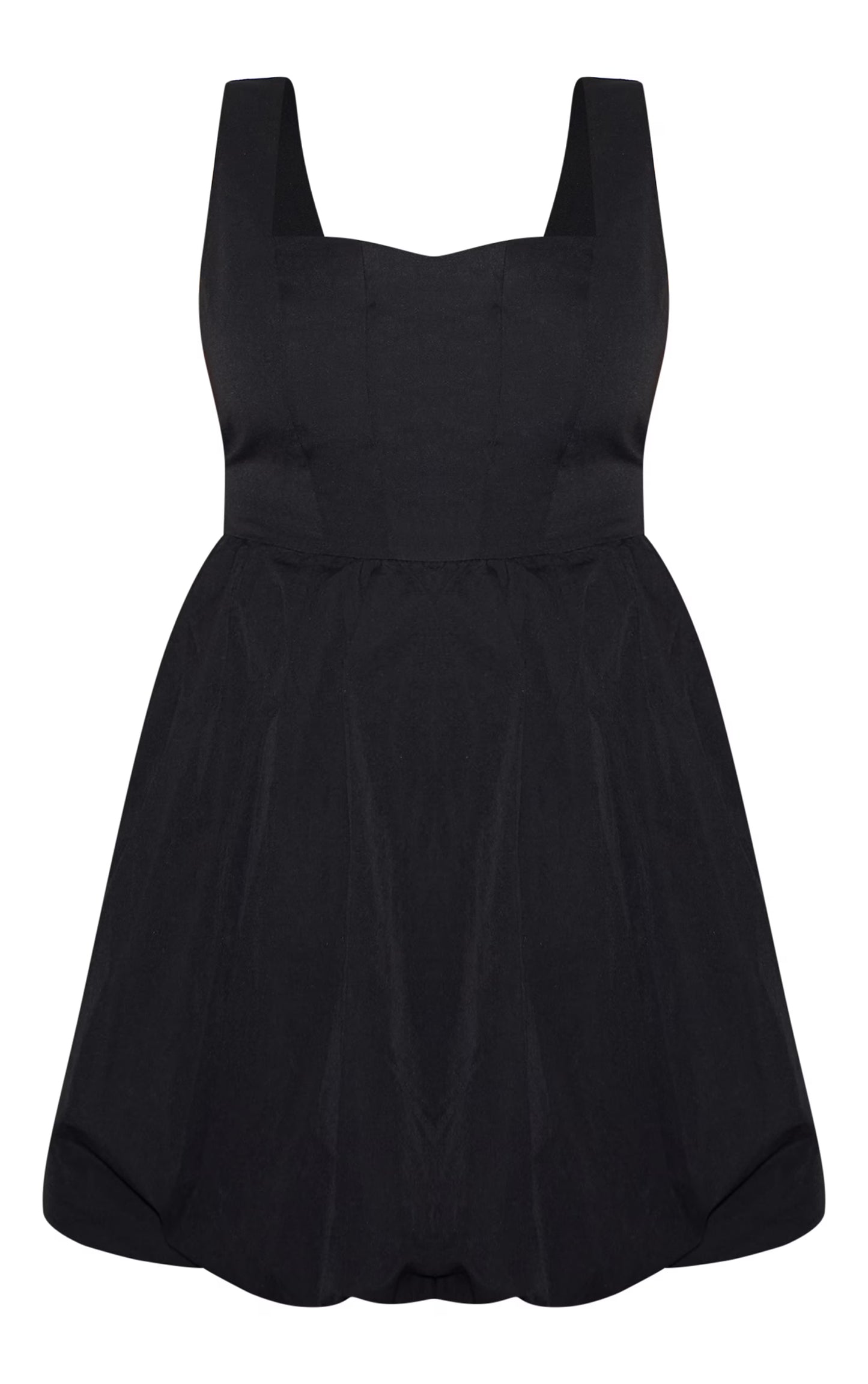 Plus Black Puffball Mini Dress