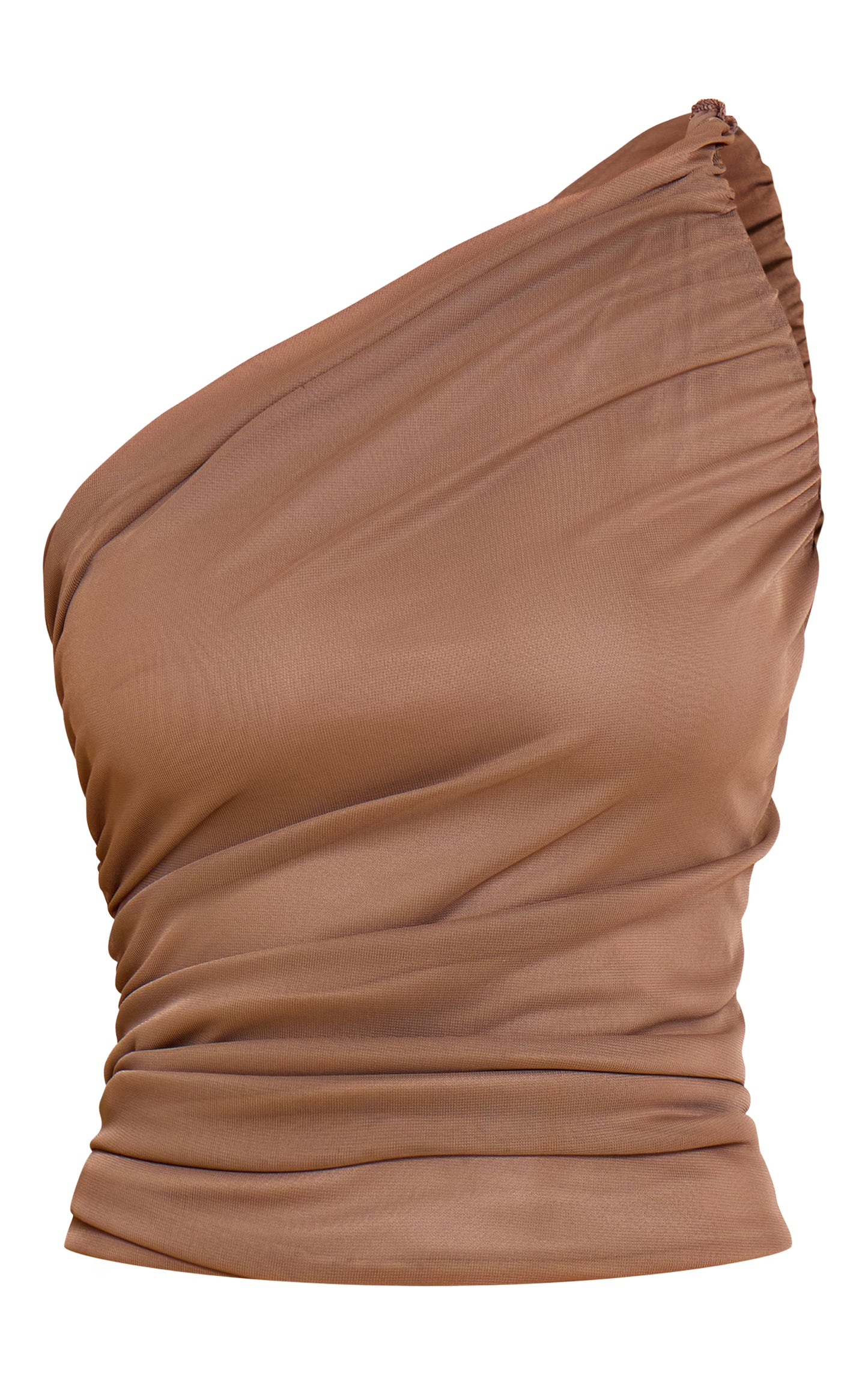 Mushroom Mesh Asymmetric Long Top