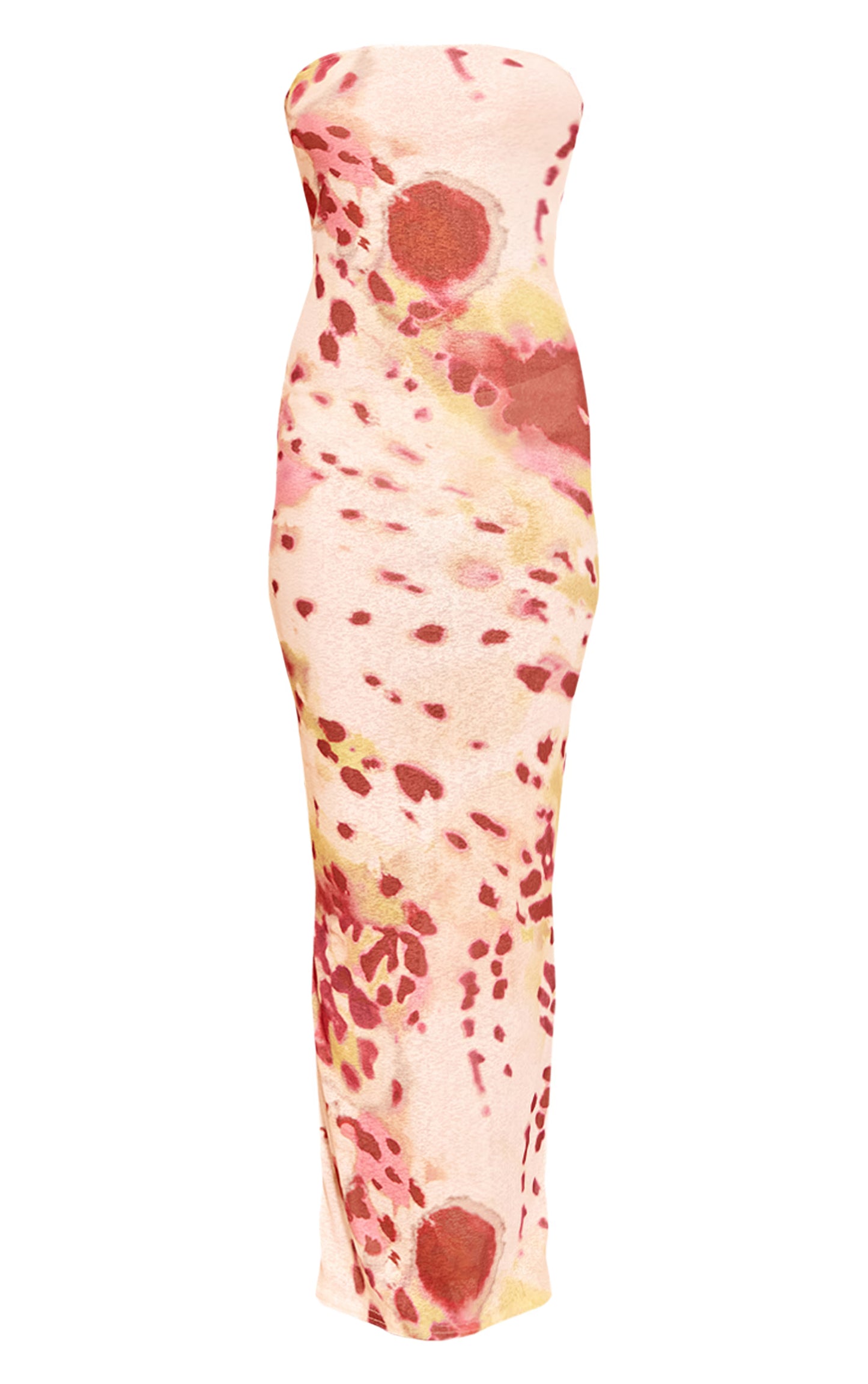 Multi Onion Skin Bandeau Print Maxi Dress