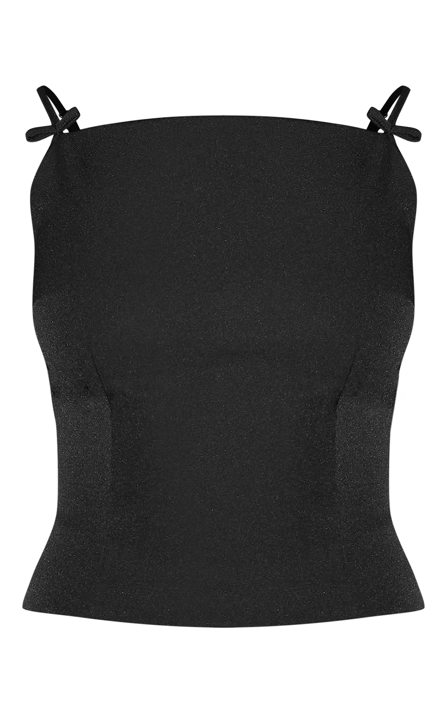Black Woven Bow Cami Top
