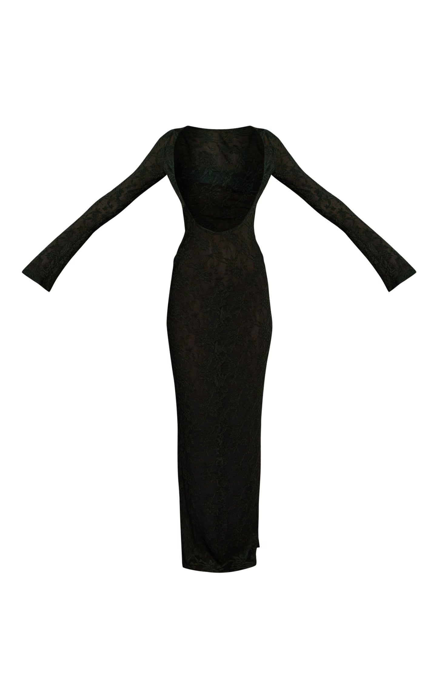 Sea Green Textured Knit Plunge Front Maxi Beach Dress