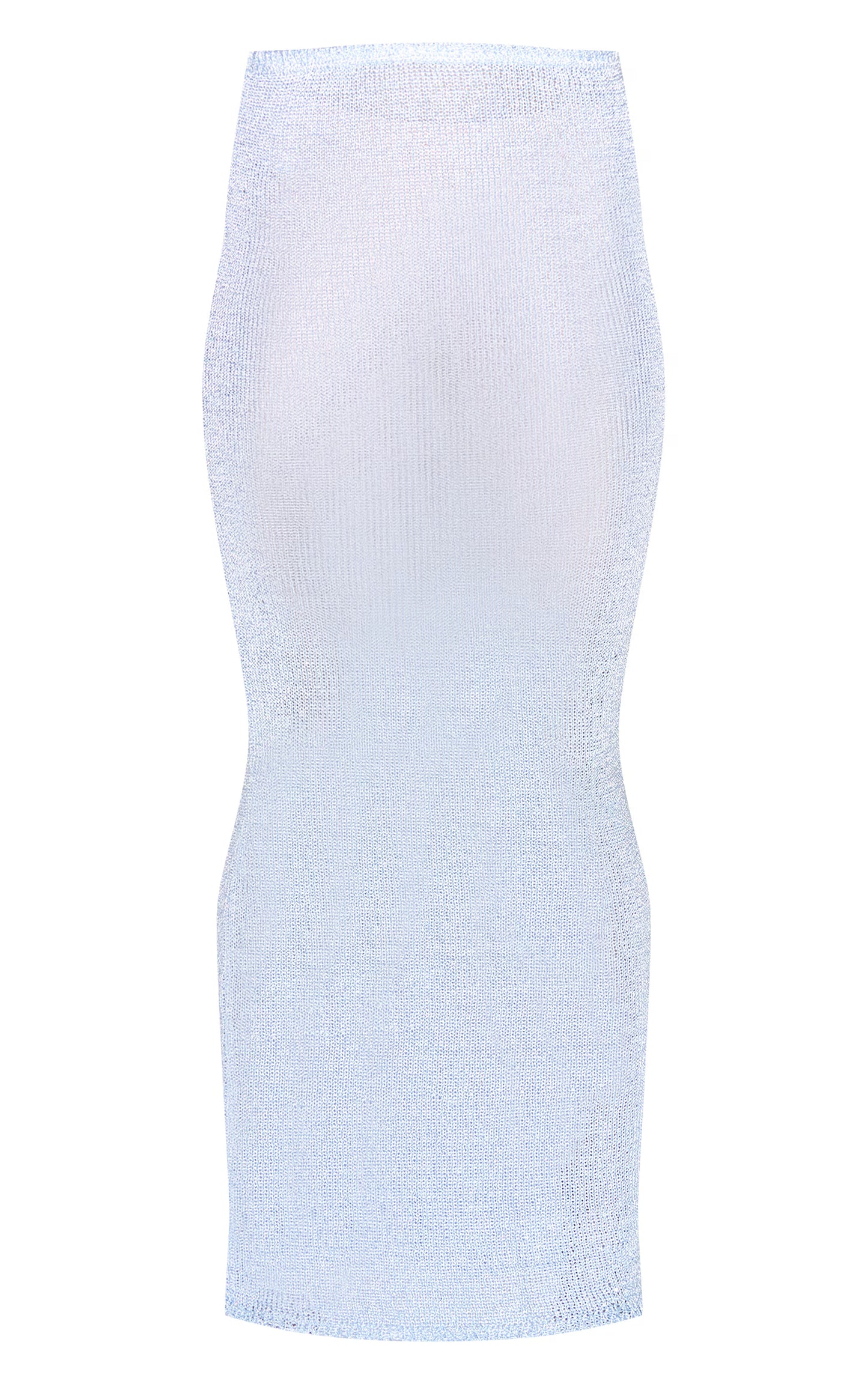 Blue Sequin Knit Maxi Skirt