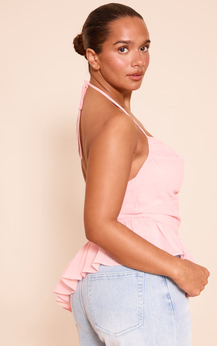 Shape BLUSH Frill Detail Cowl Neck Cami Top