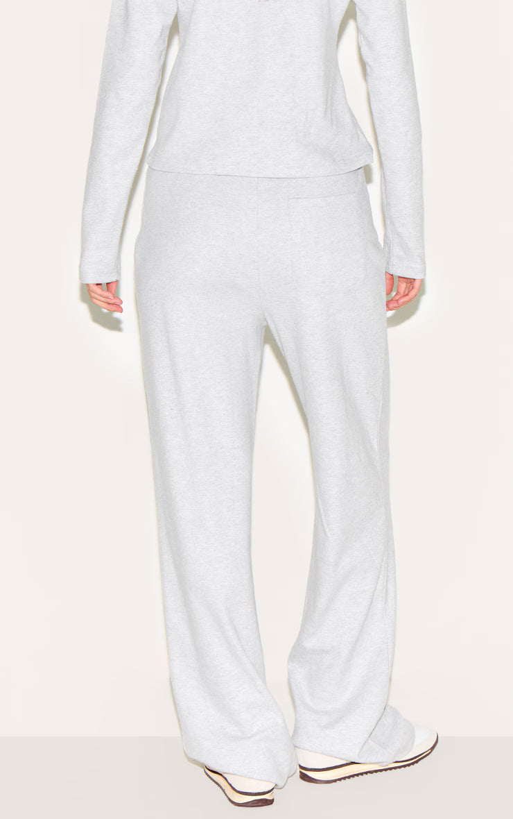 Light Grey Low Rise Super Soft Straight Leg Pants
