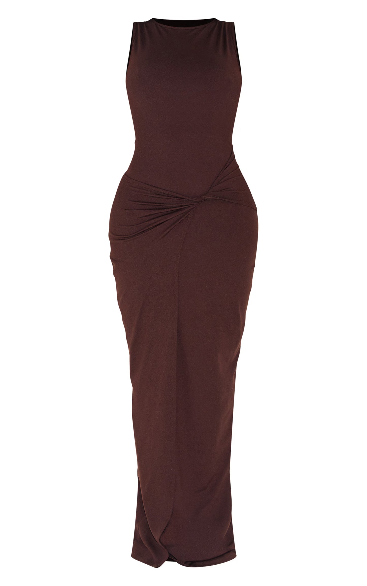 Shape Chocolate Sculpt Boat Neck Wrap Waist Maxi Dress