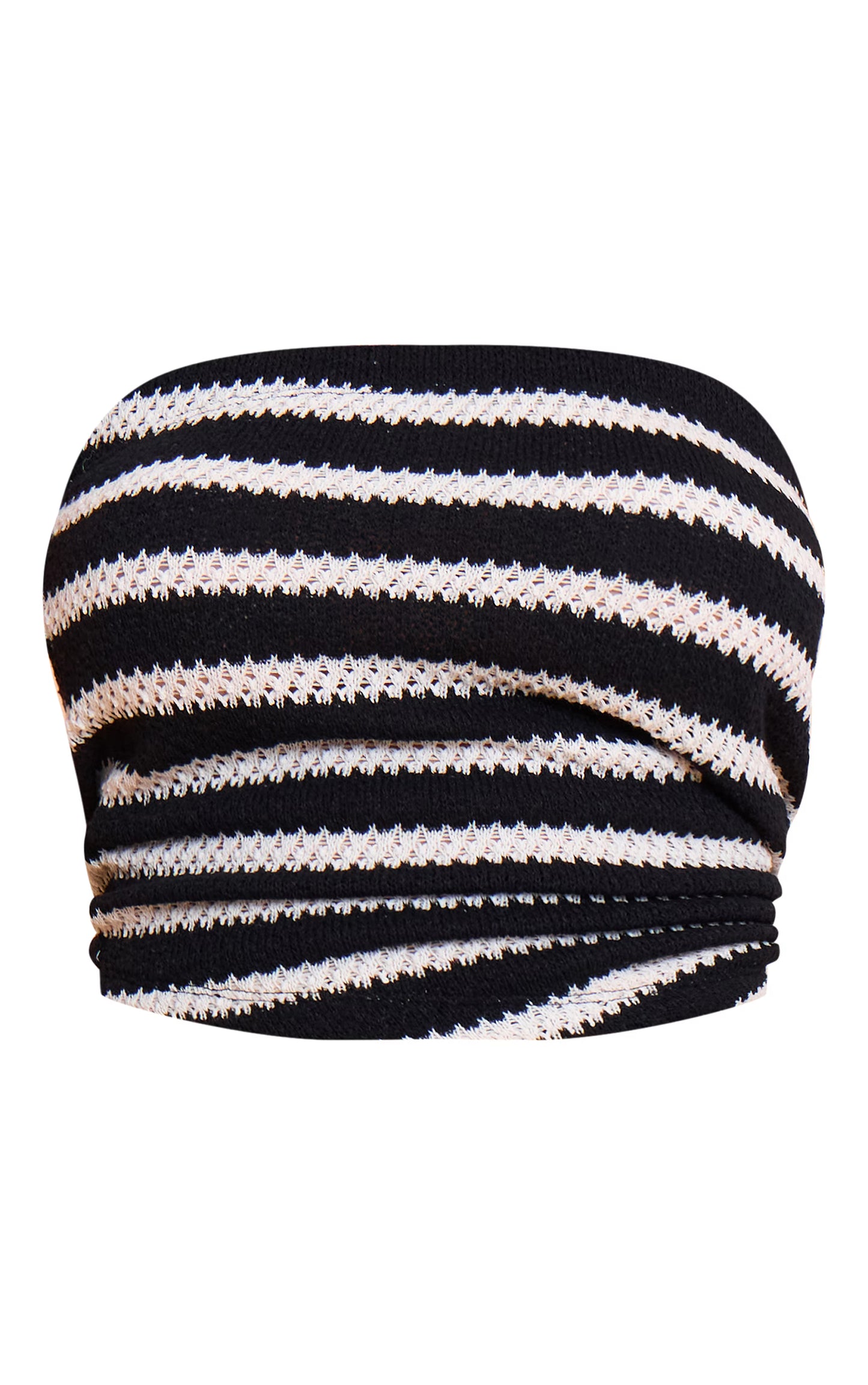 Petite Multi Crochet Stripe Bandeau Top