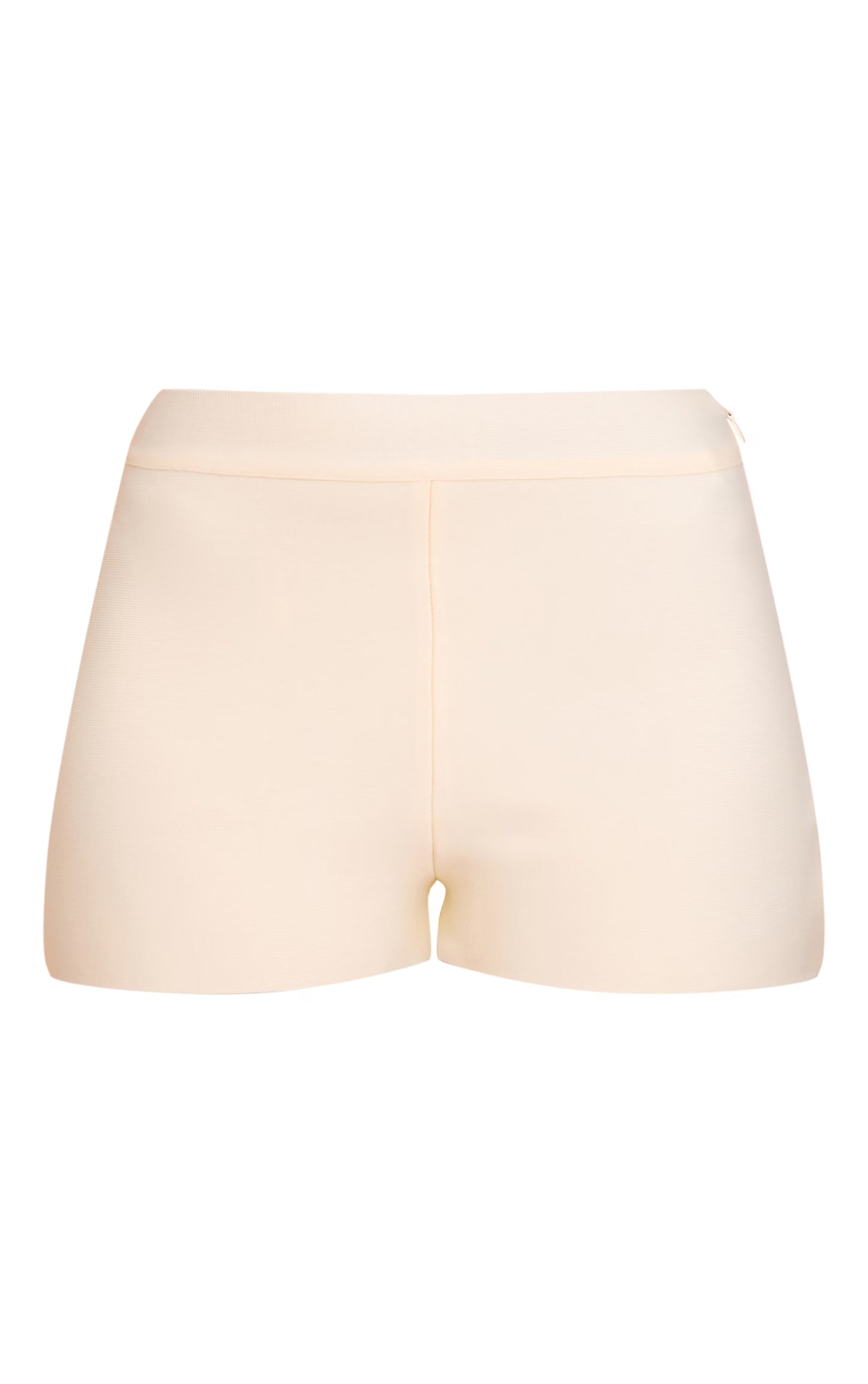 Butter Yellow Tailored Bandage Mid Rise Shorts