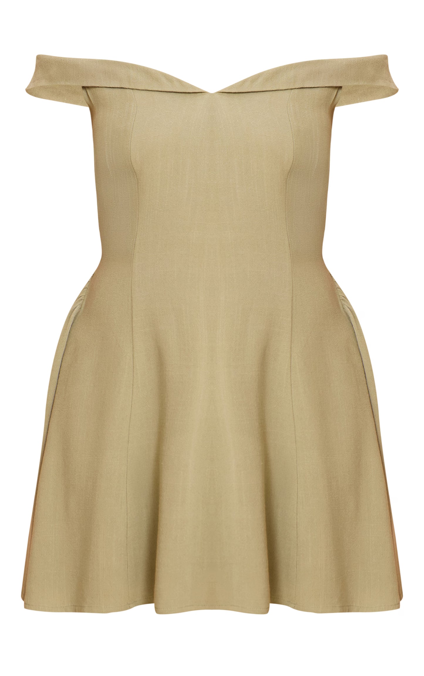 Sage Bardot Shift Dress
