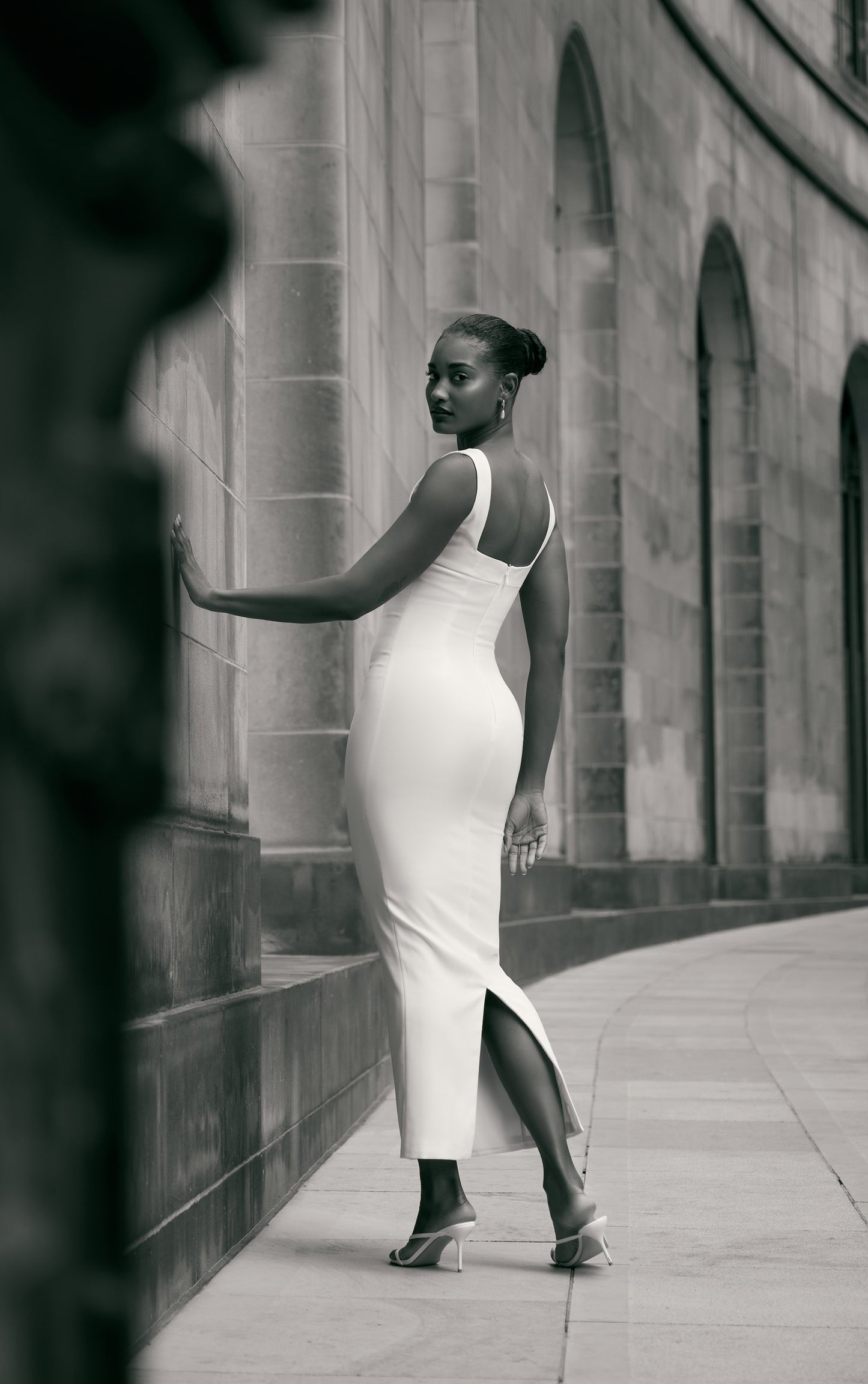 Premium White Scoop Back Maxi Dress