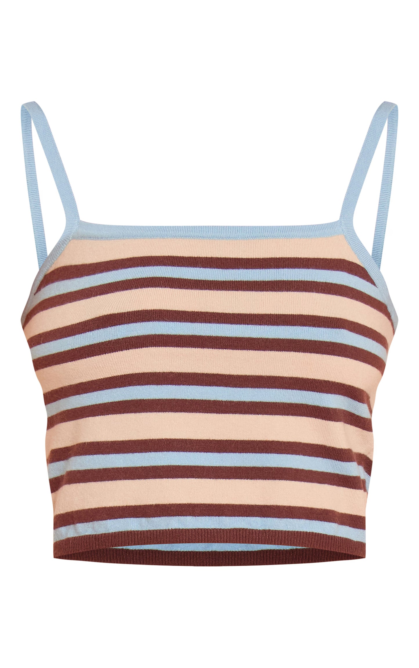 Tall Multi Stripe Knit Crop Top