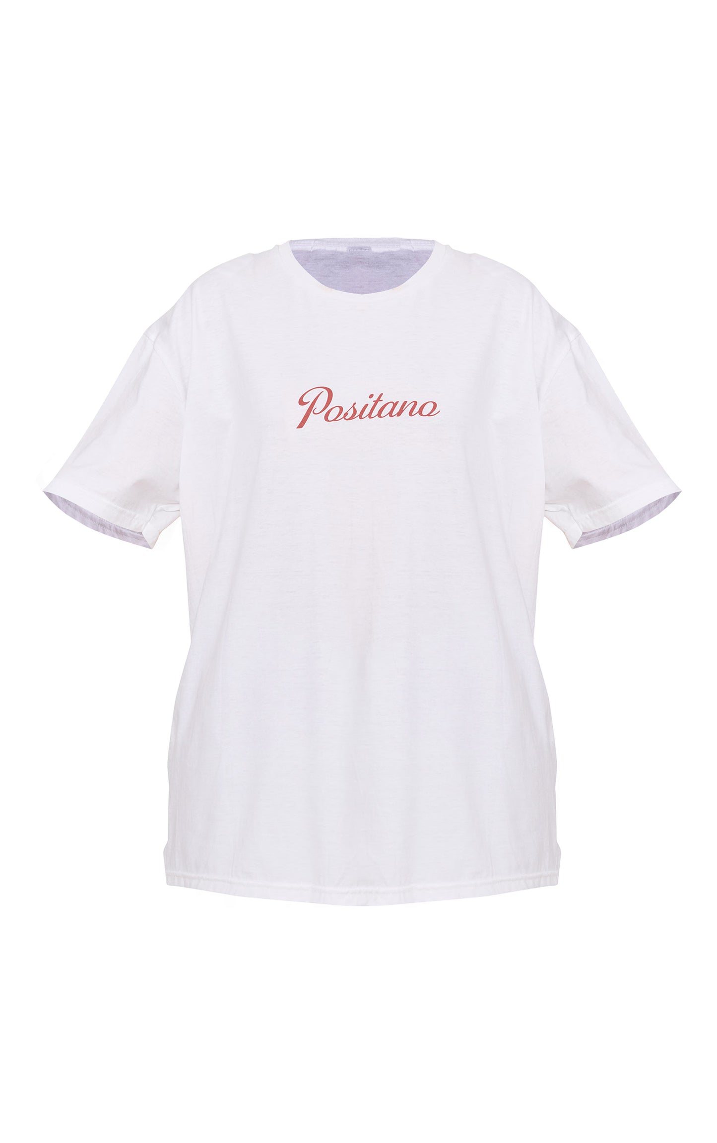 White Positano Graphic Oversized T-shirt
