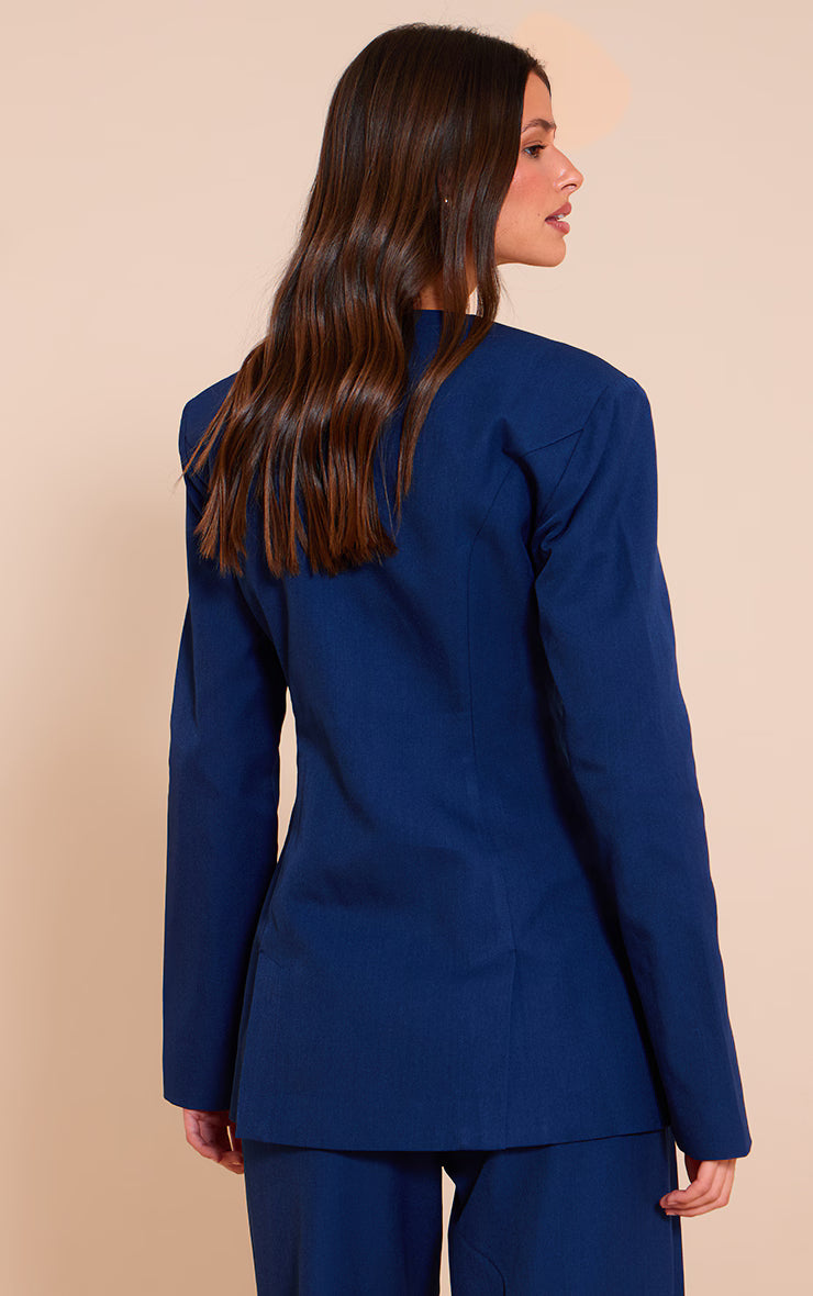 Navy Tailored Fitted Blazer