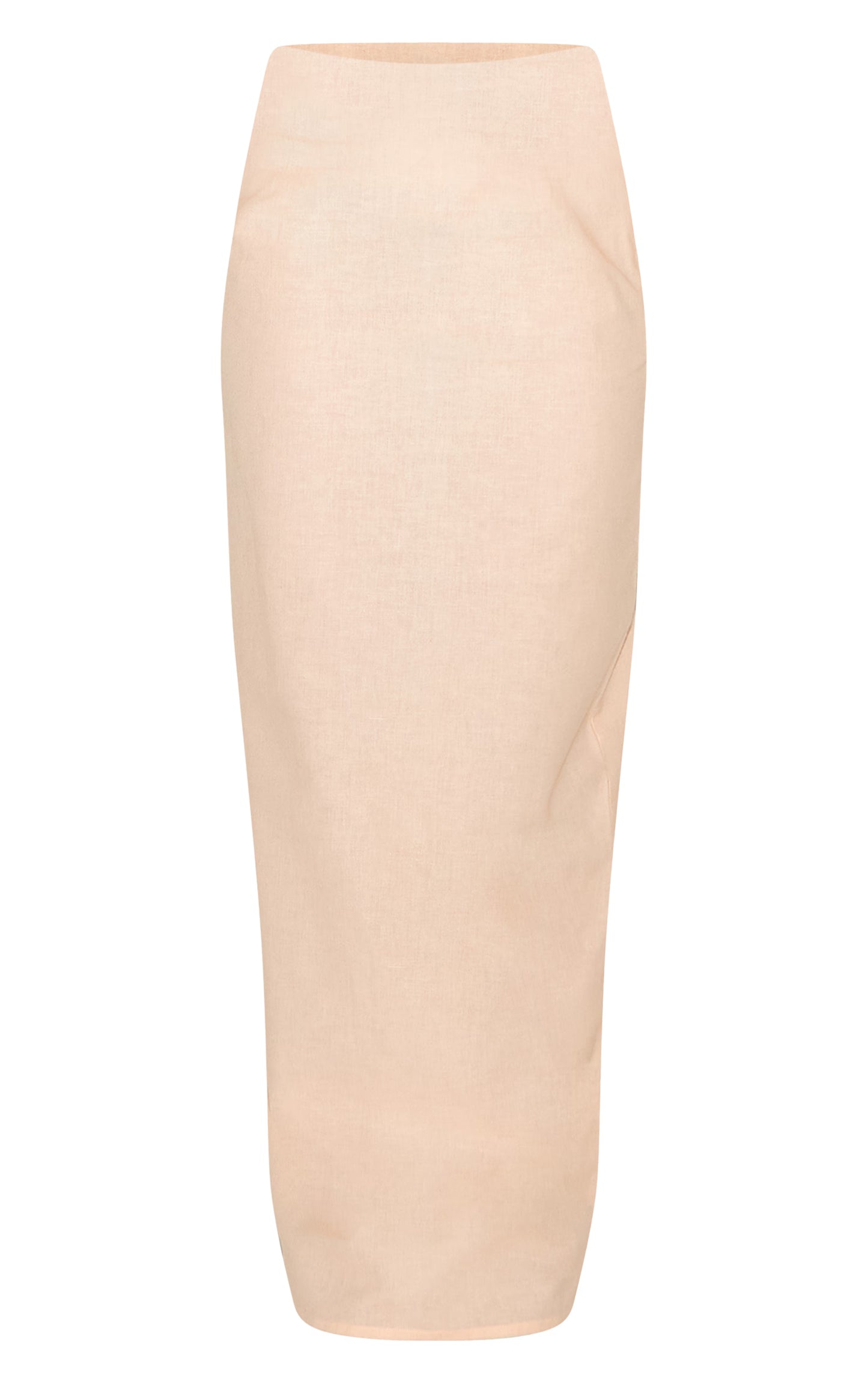 Natural Linen Look A Line Maxi Skirt