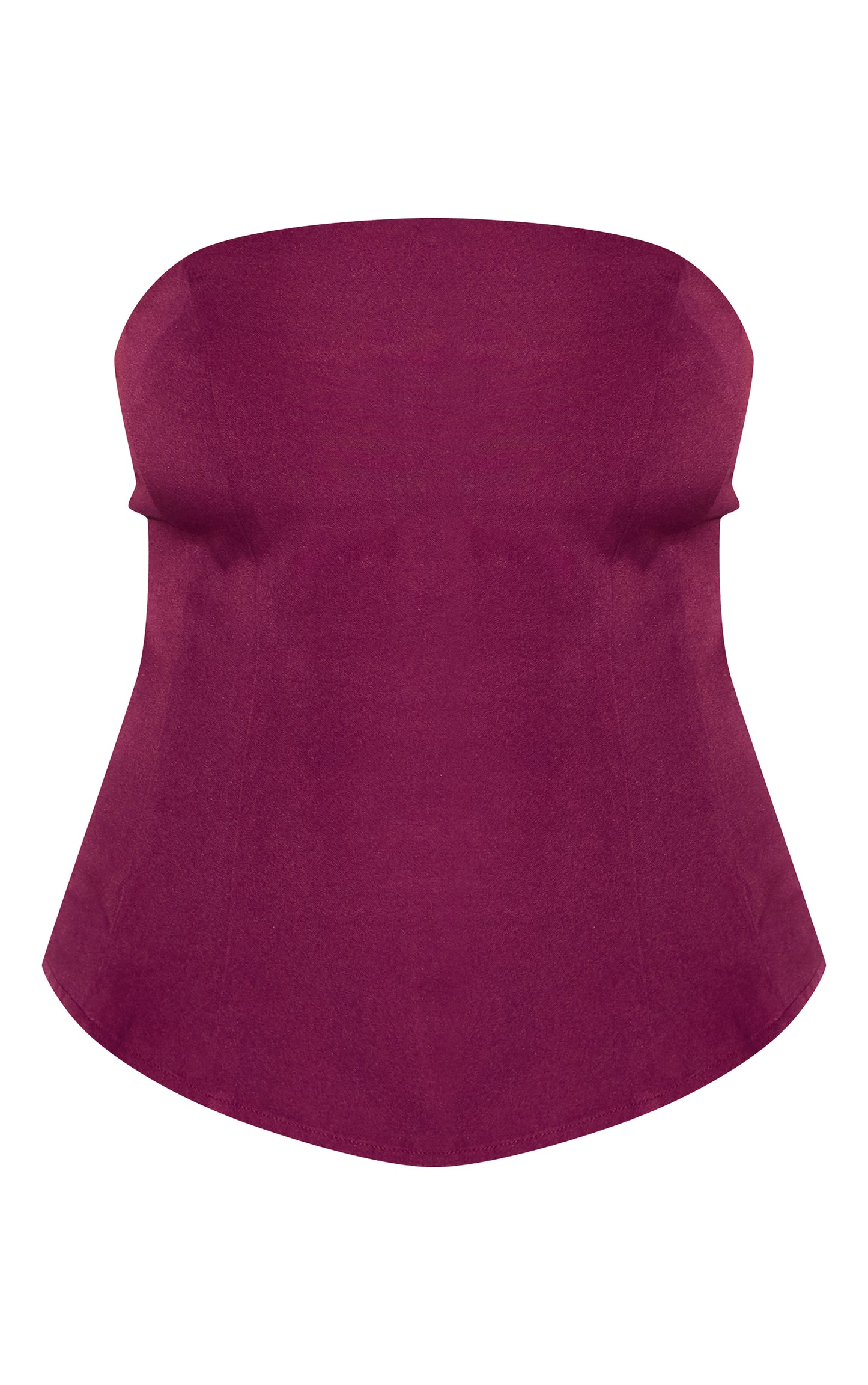 Plus Wine Peplum Bandeau
