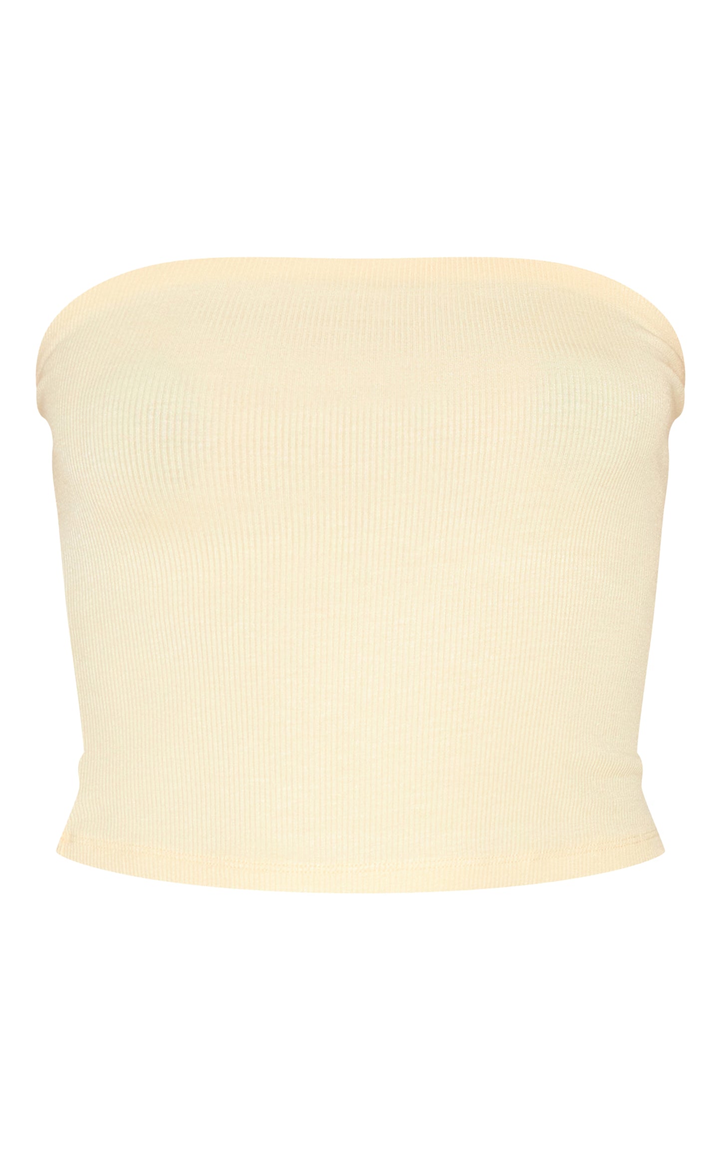 Butter Cream Soft Rib Bandeau Top