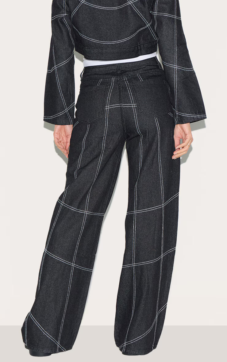 Dark Indigo Corset Seam Denim Jeans