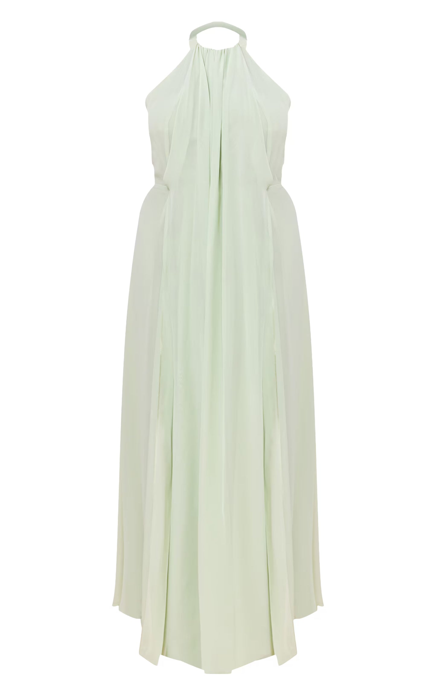 Plus Lime Chiffon Extreme Pleated Maxi Dress