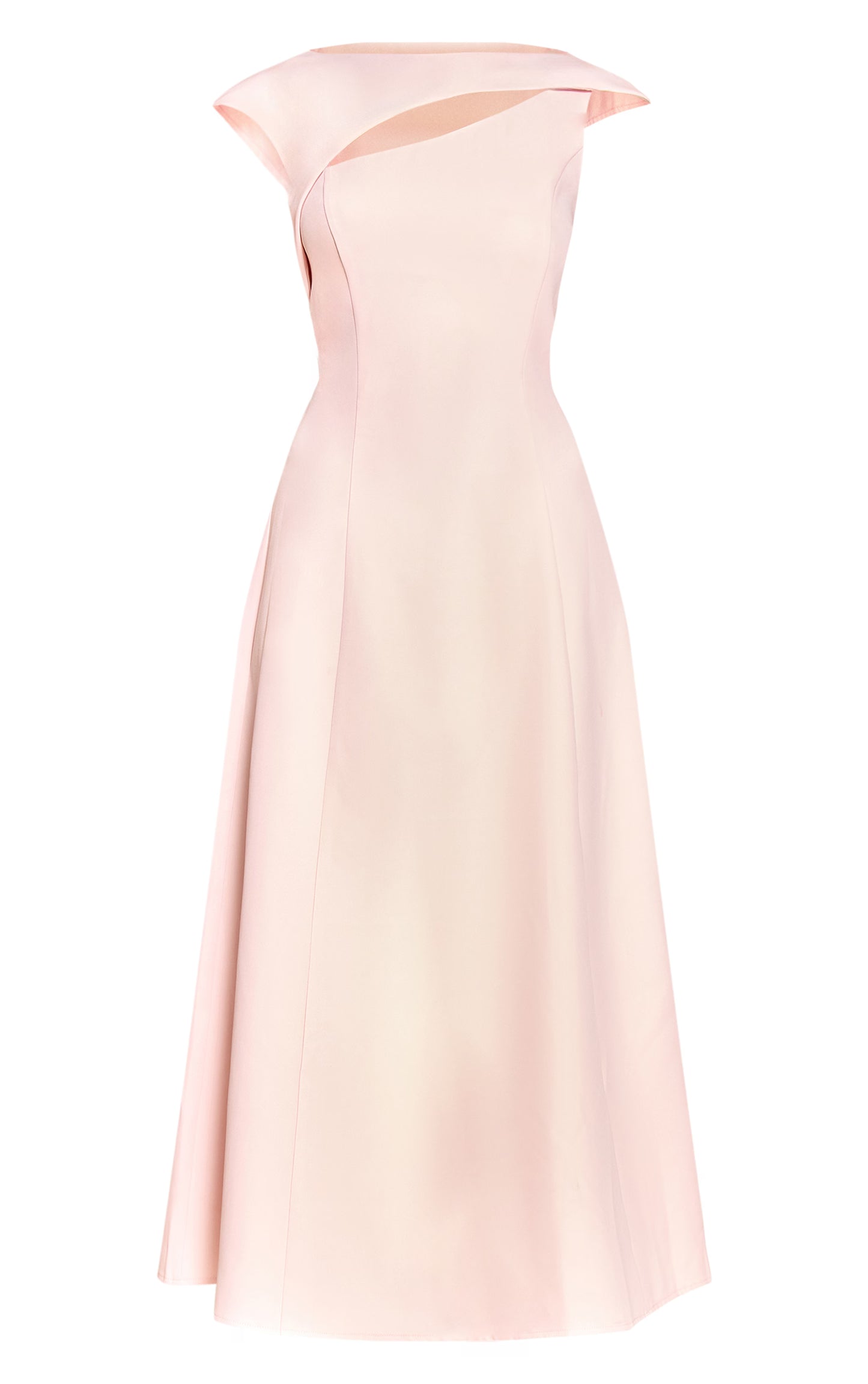 Blush Asymmetric Cut Out Detail Maxi Dress
