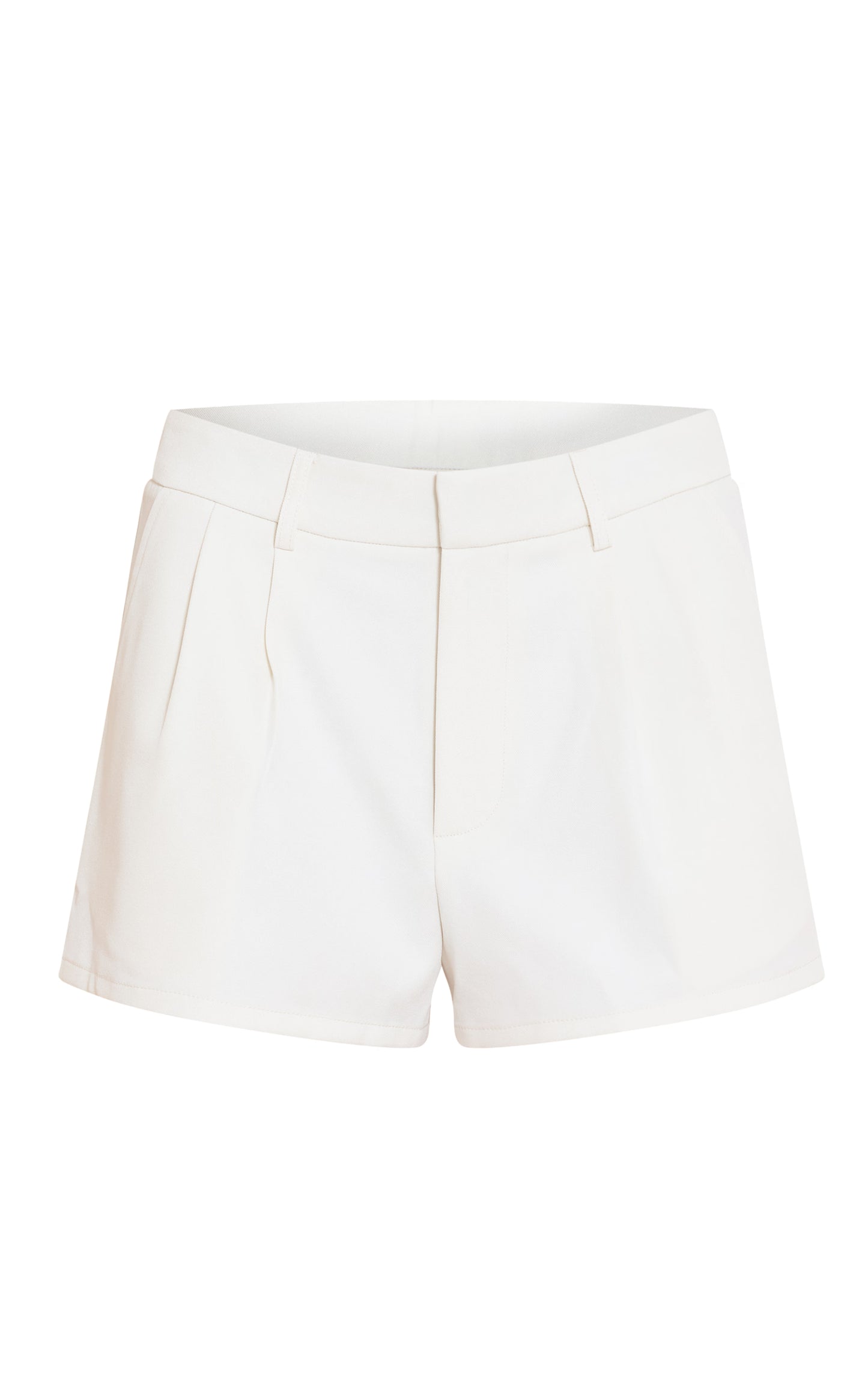 Cream Woven Tailored Shorts