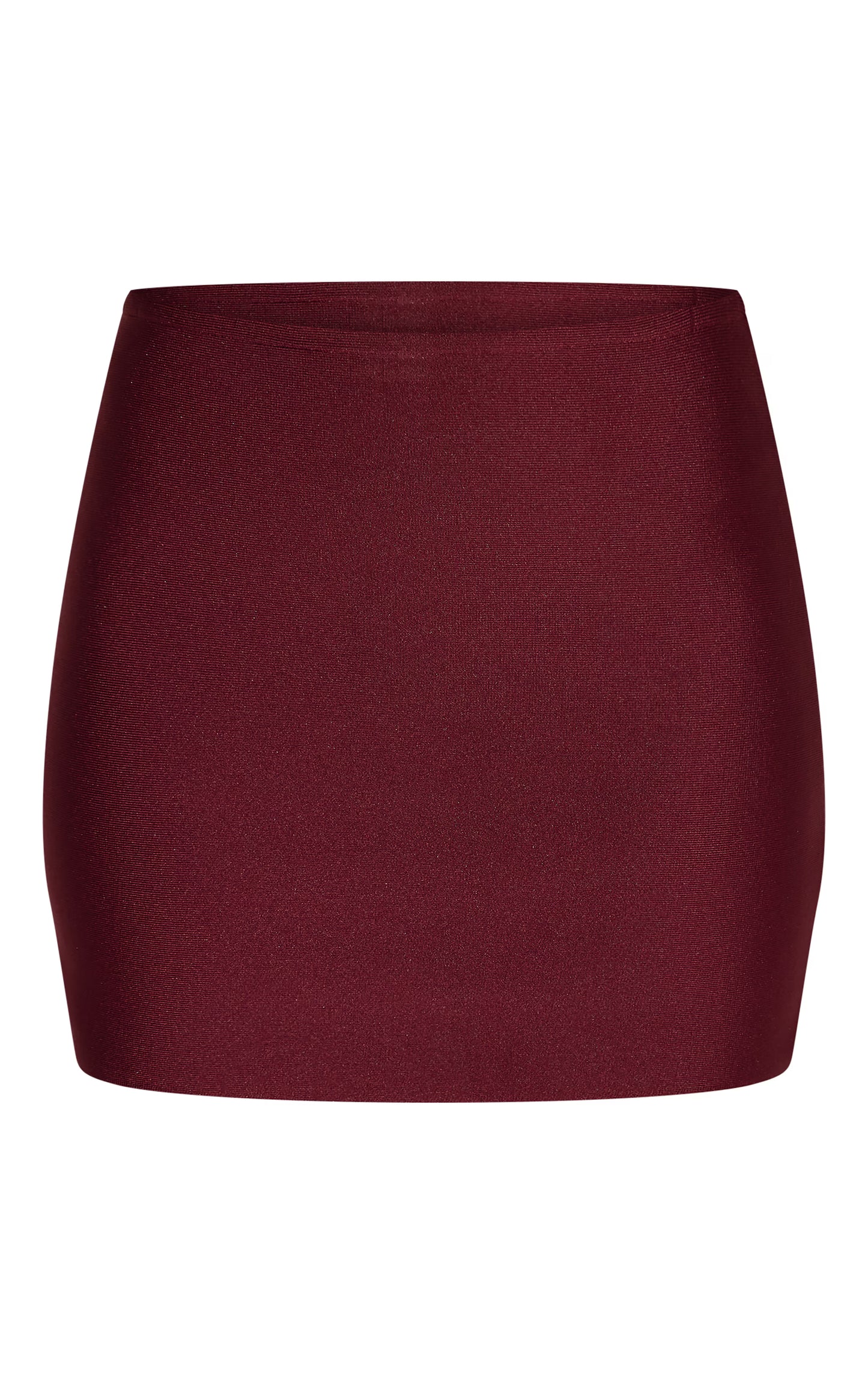 Burgundy Tailored Mini Skirt