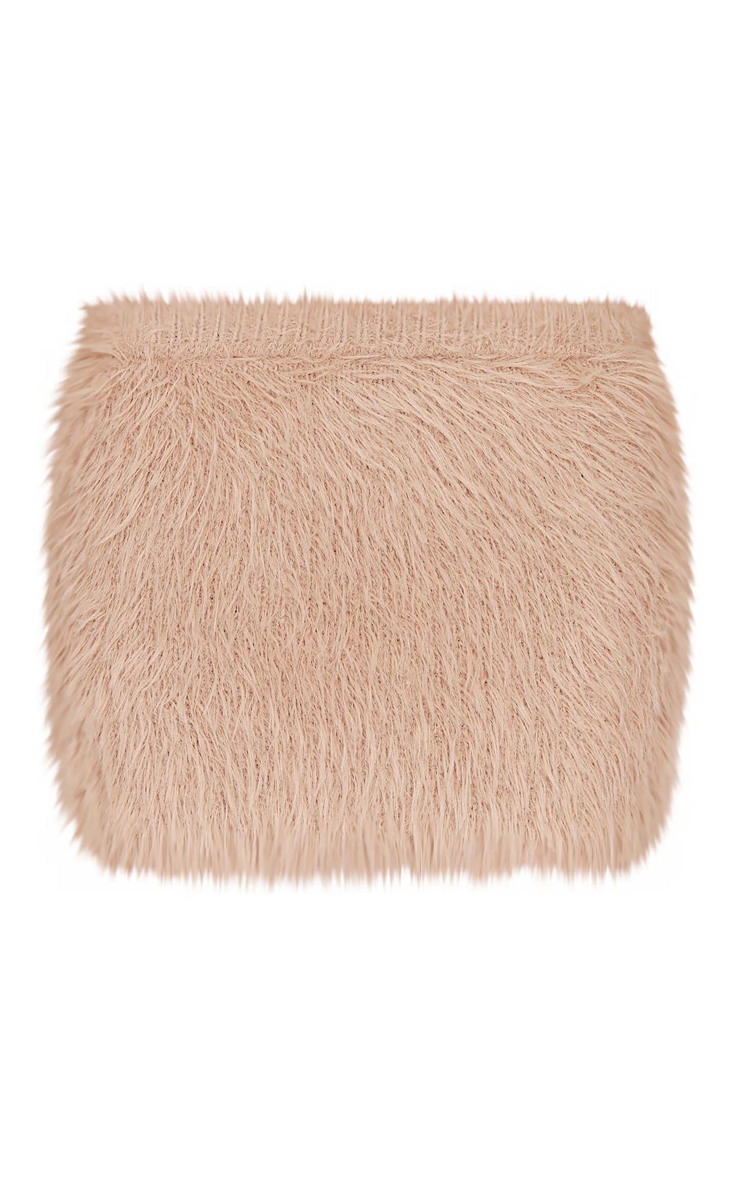 Mocha Fluffy Knit Micro Mini Skirt