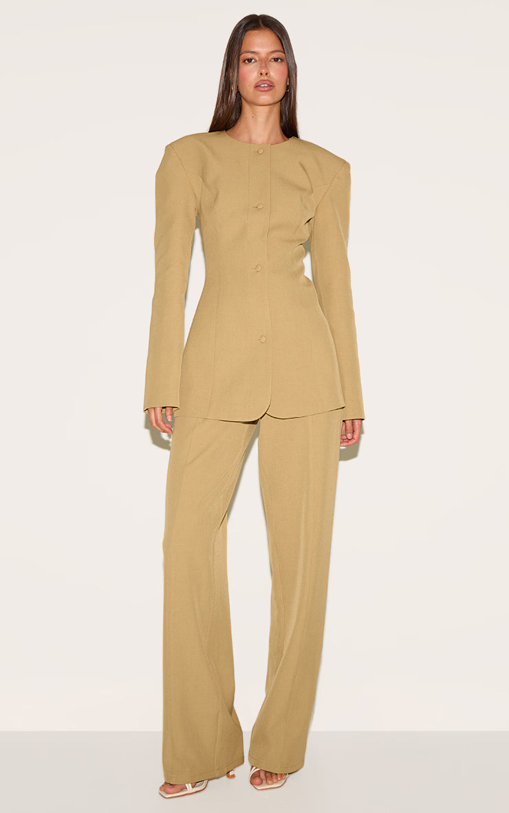 Deep Mustard Tailored Fitted Blazer