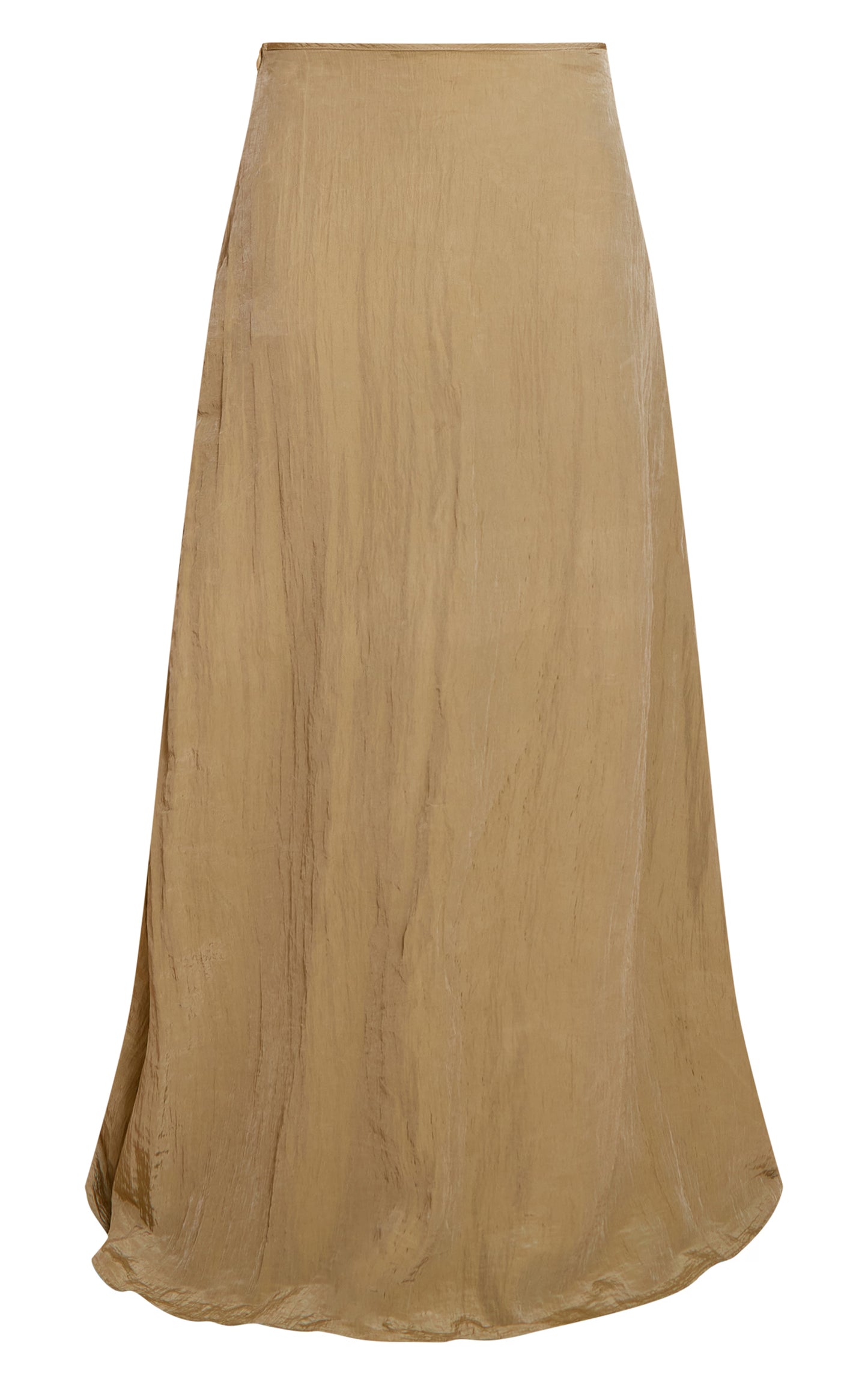 Sage Khaki Textured Woven Floaty Maxi Skirt