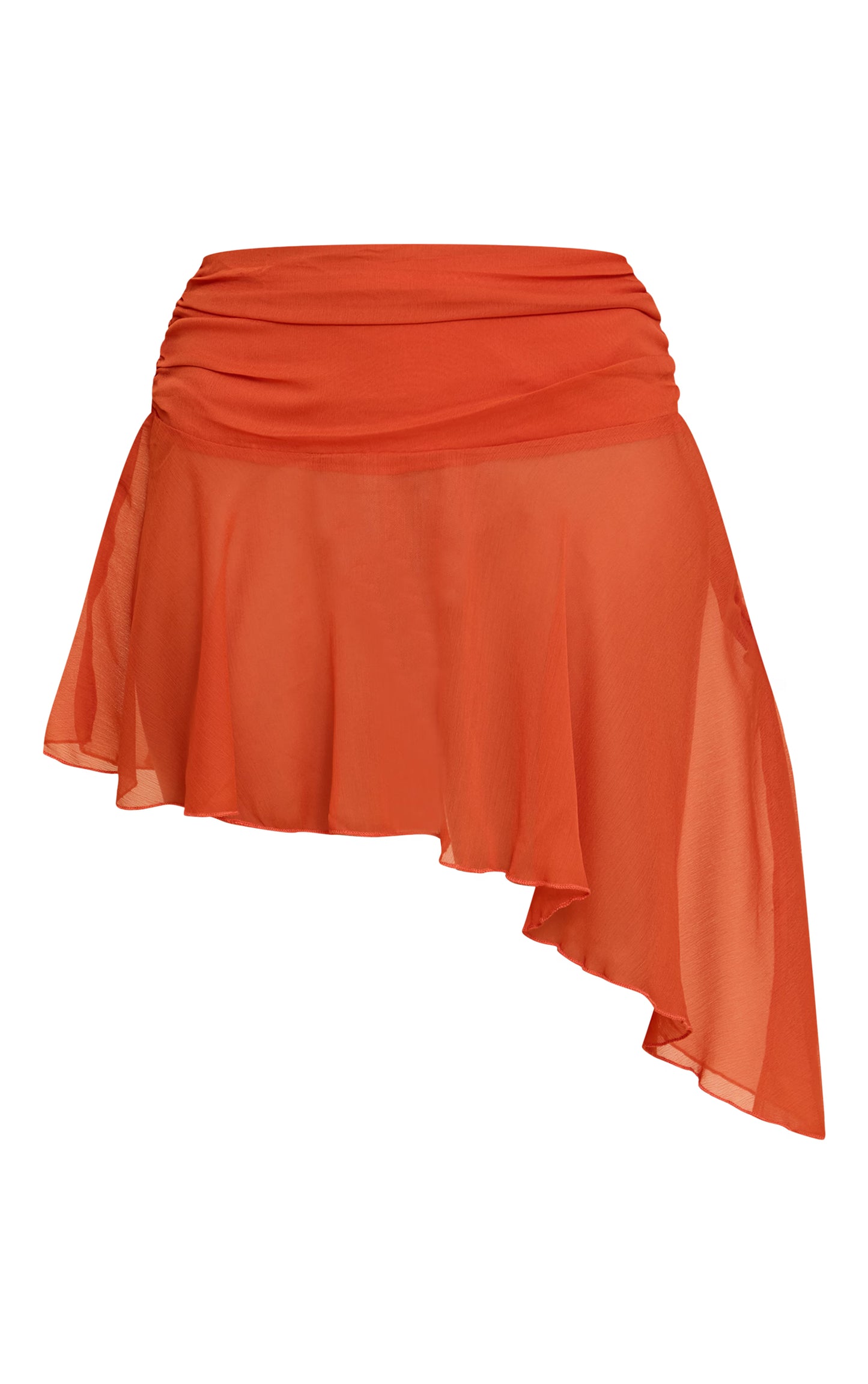 Rust Drape Mini Skirt