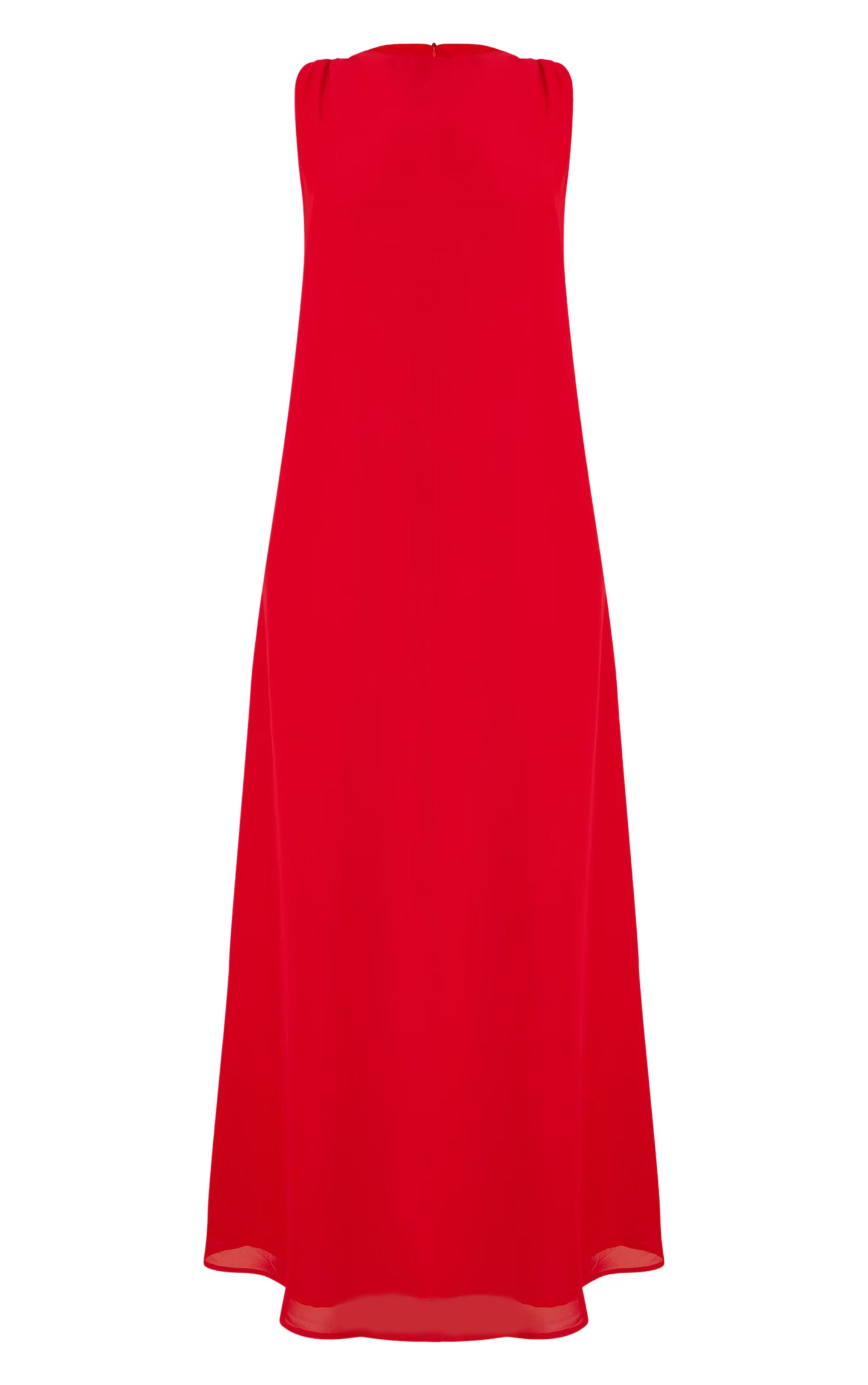 Red Chiffon Floaty Sleeveless Maxi Dress