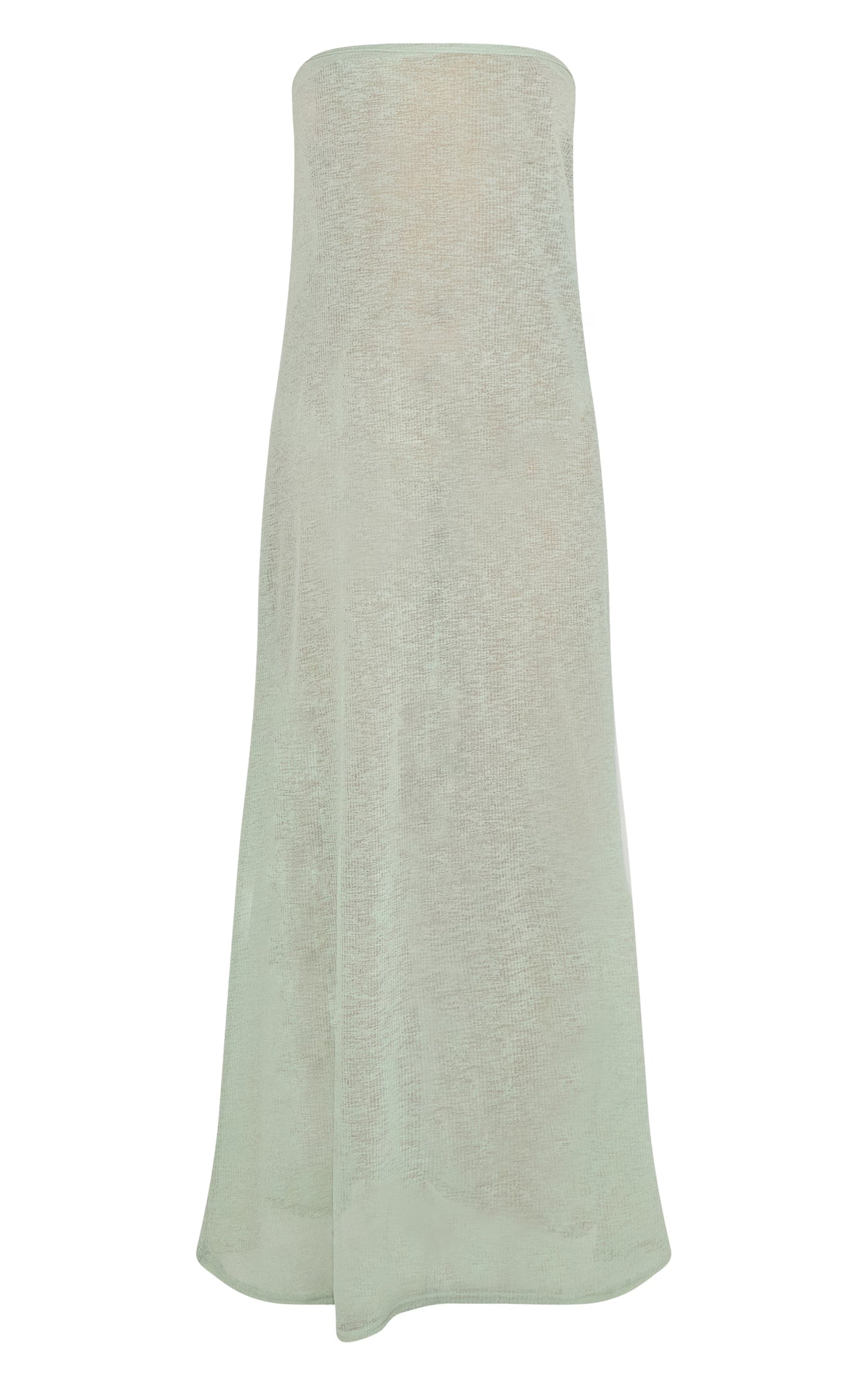 Khaki Textured Bandeau Column Maxi Dress